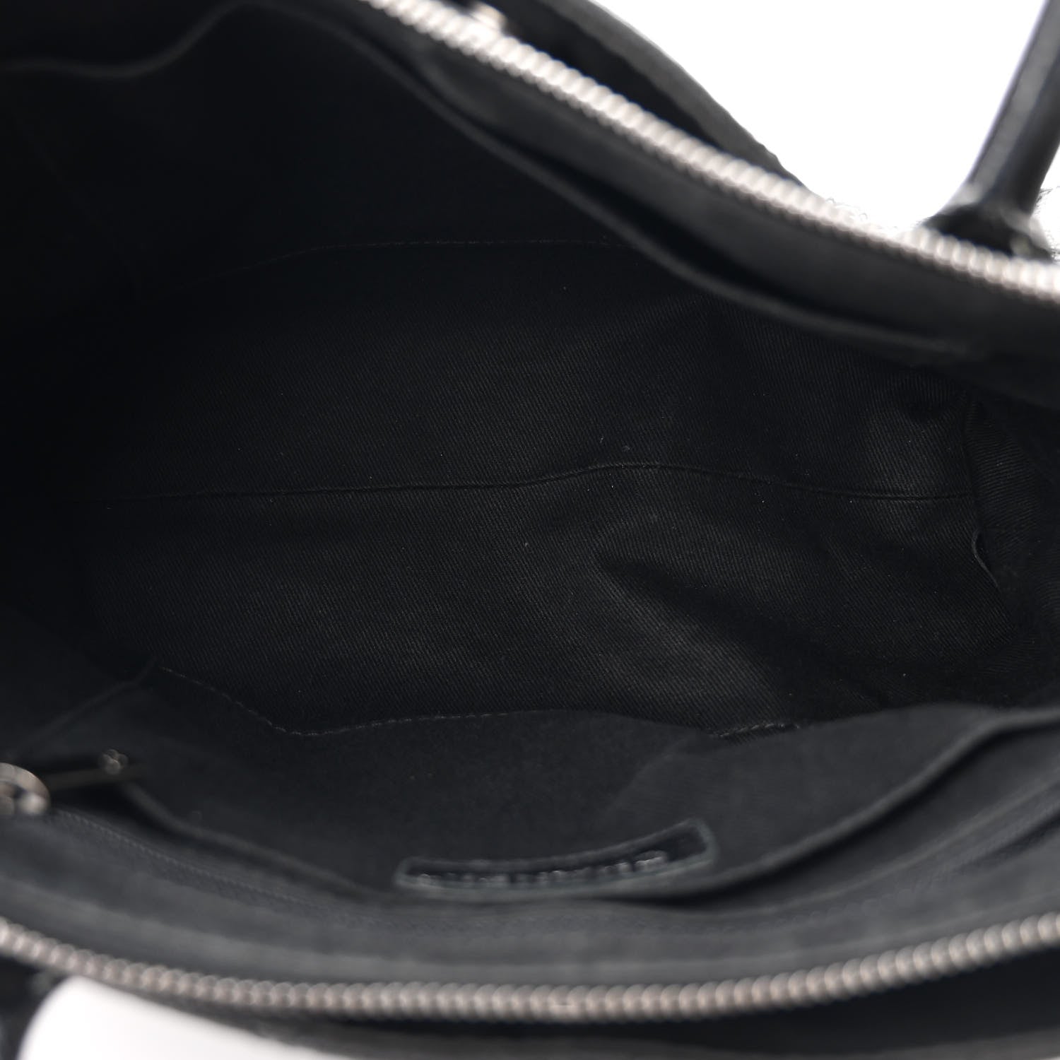 Grained Vegetal Calfskin Small Urban Shopping Tote Black