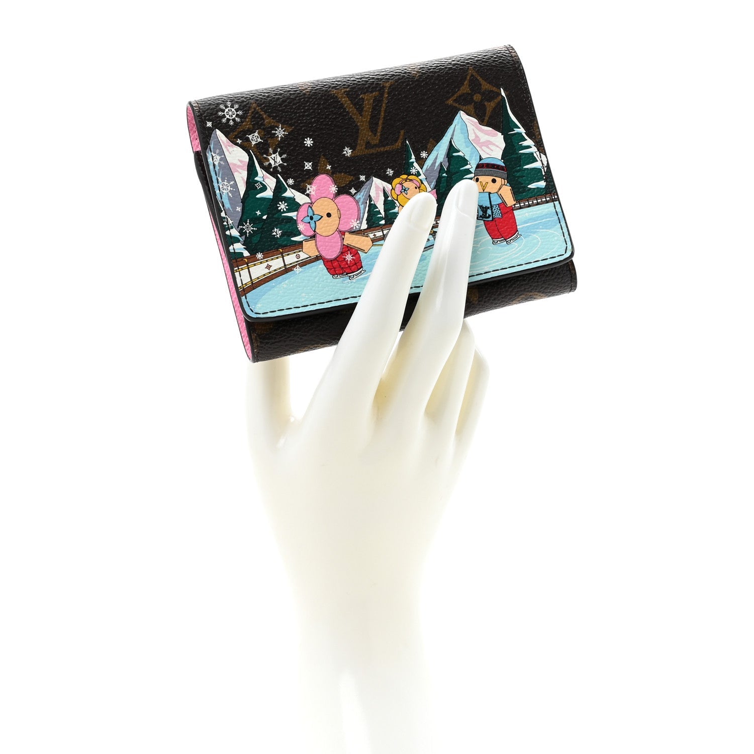 Monogram 2023 Christmas Animation Alpine Victorine Wallet Pink