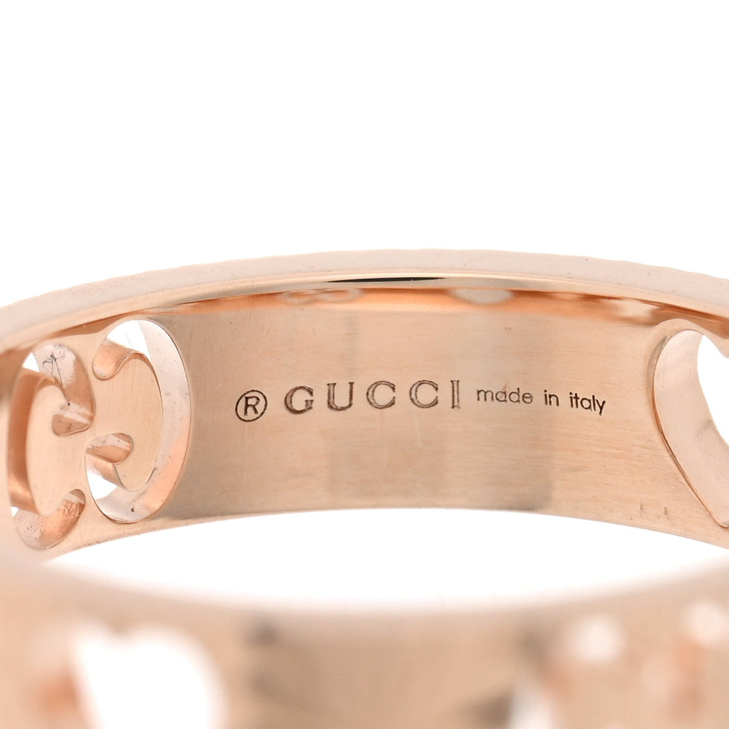 18K Rose Gold Icon Stars Band Ring 47 4