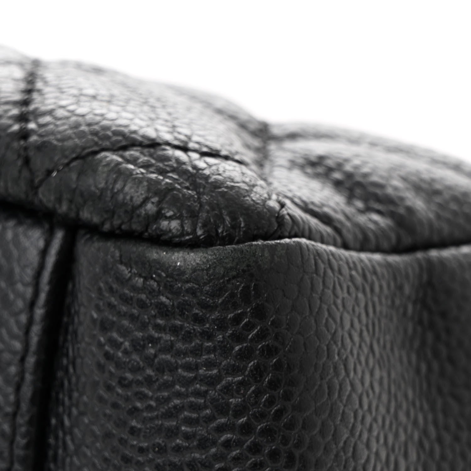 Caviar Quilted Grand Shopping Tote GST Black