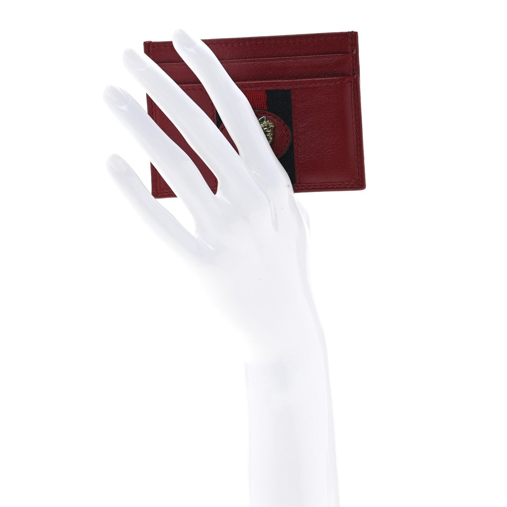 Calfskin Web Rajah  Holder Red