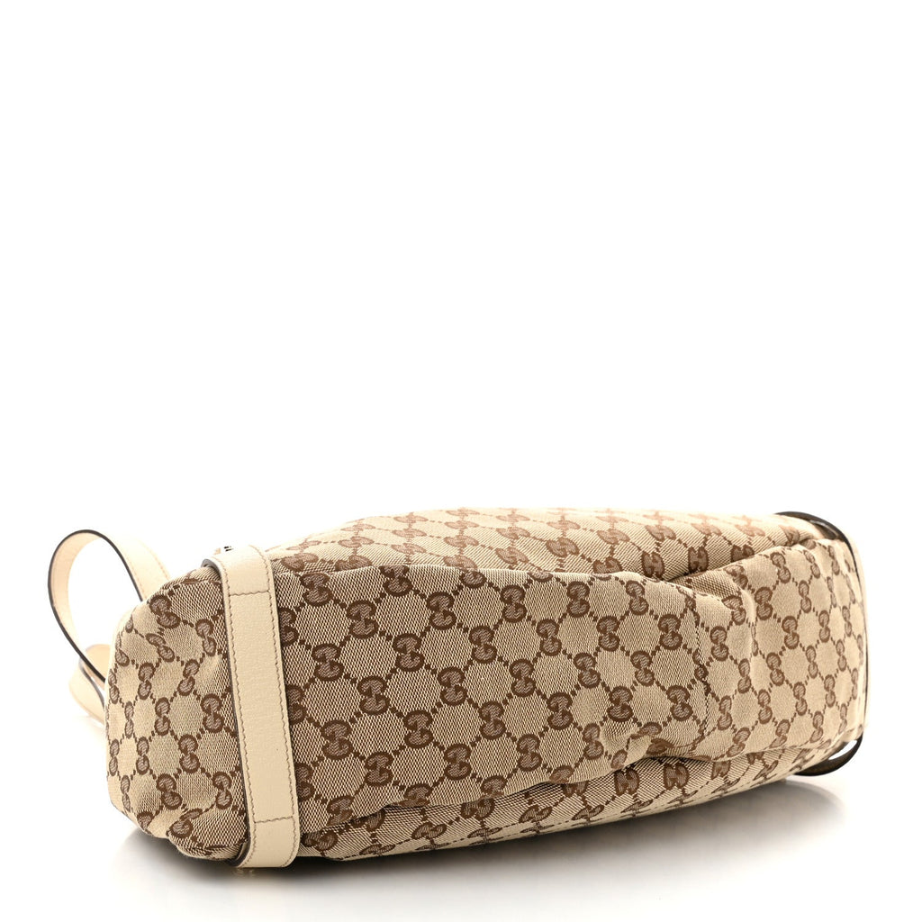 Monogram Medium Abbey Shoulder Bag Off White
