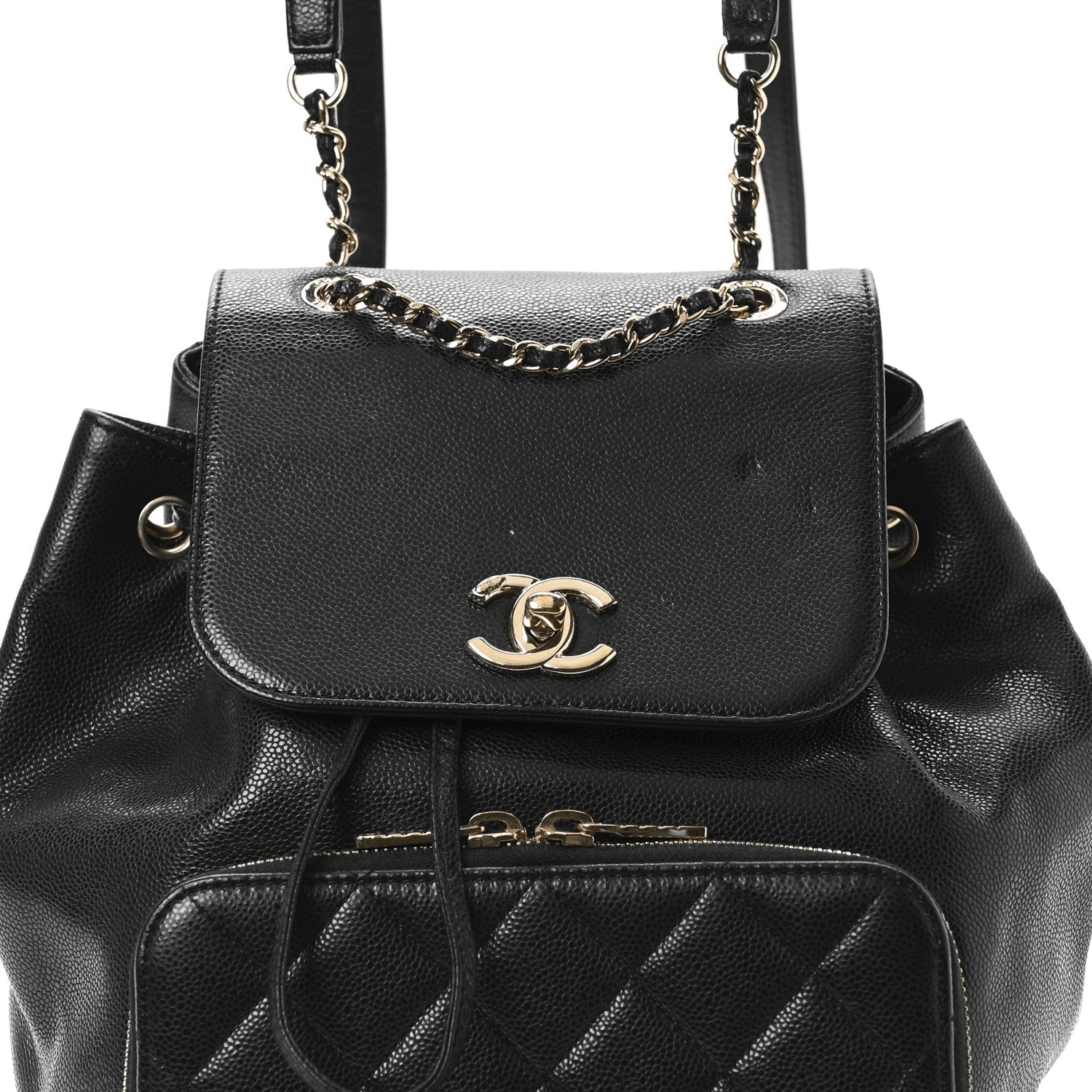 Caviar Quilted Business Affinity Backpack Black