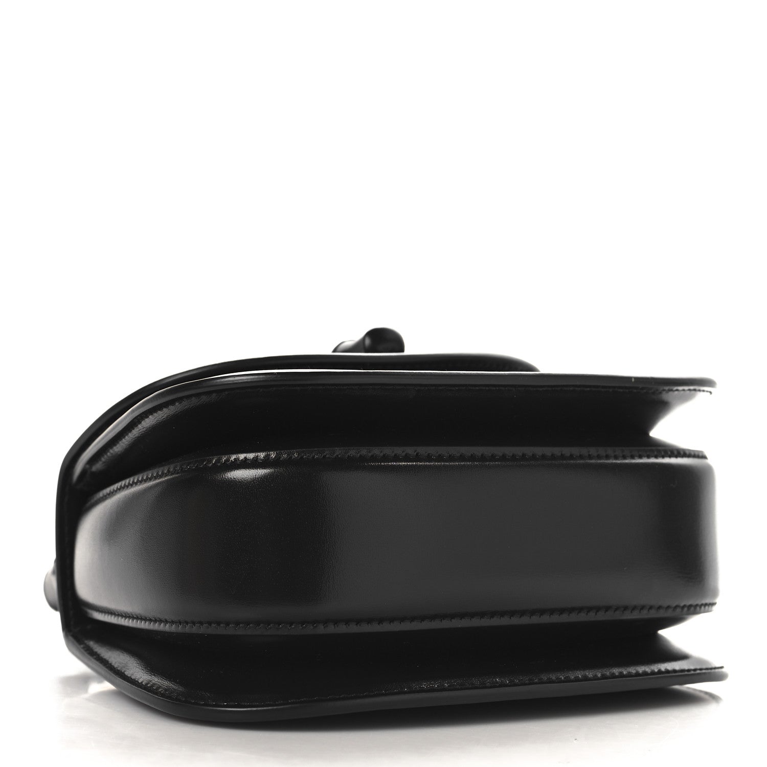 Boarded Dyana Lux Calfskin Web Monochrome Mini Bamboo 1947 Top Handle Bag Black