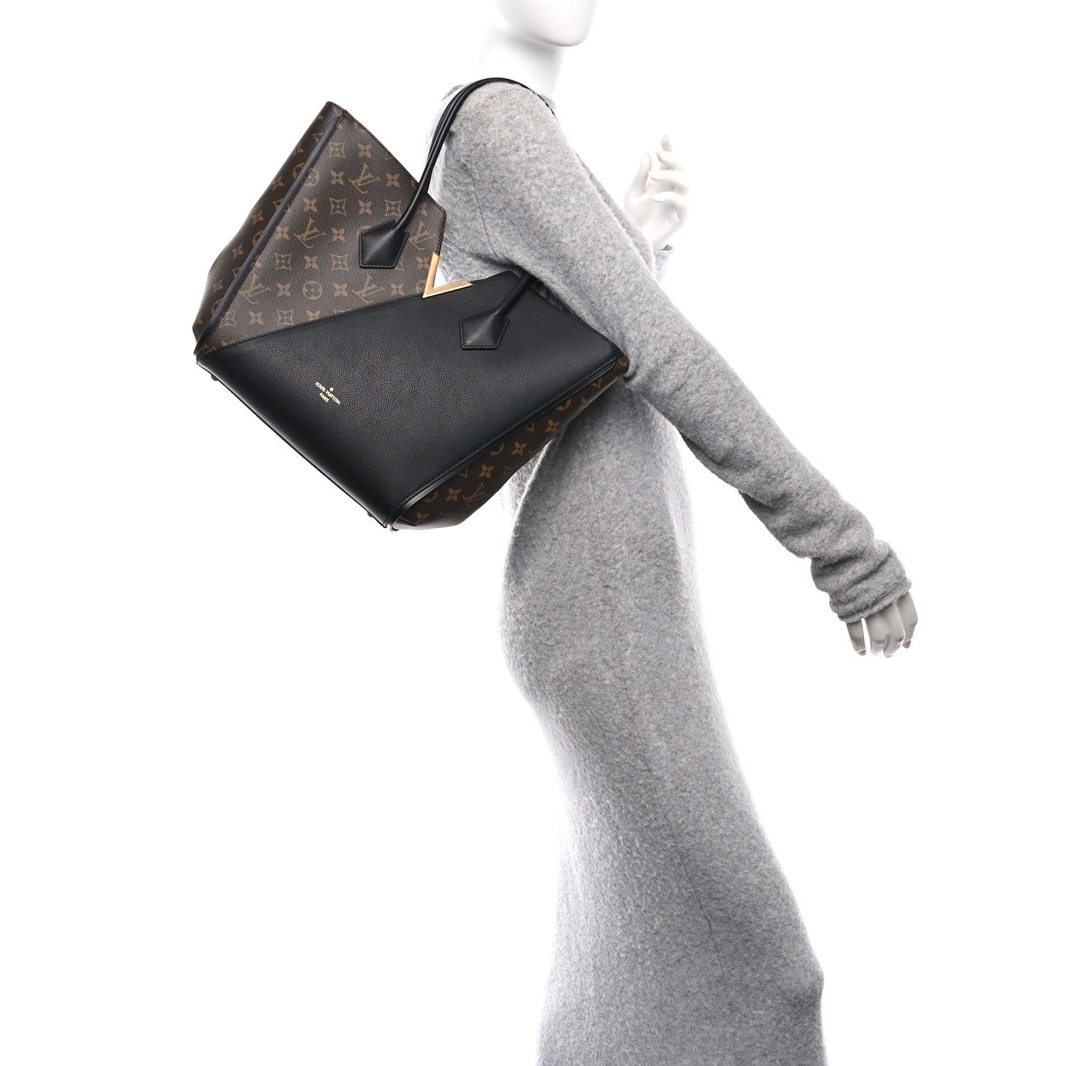 Calfskin Monogram Kimono Tote Black