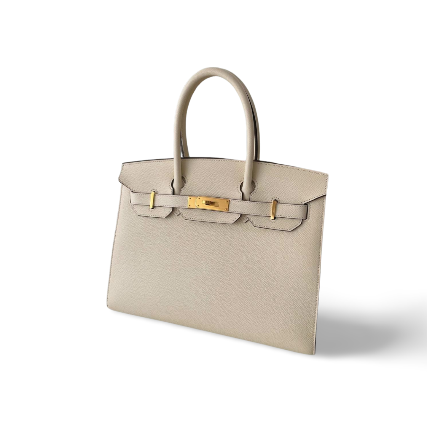 Hermes Birkin Bag 30cm Sellier in Nata Epsom Leather Gold Hardware 2021