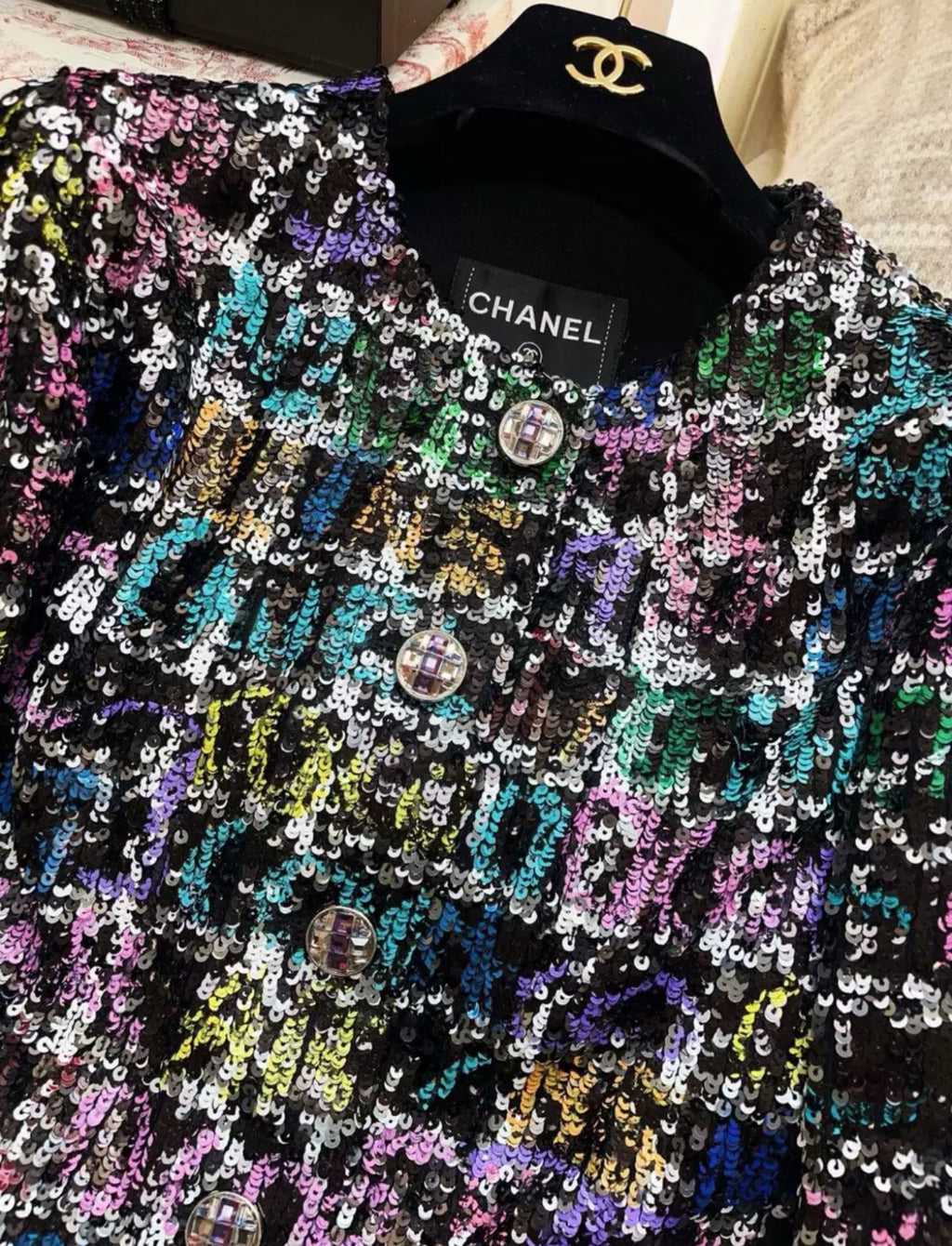 Chanel 22A Colourful Sequin Jacket