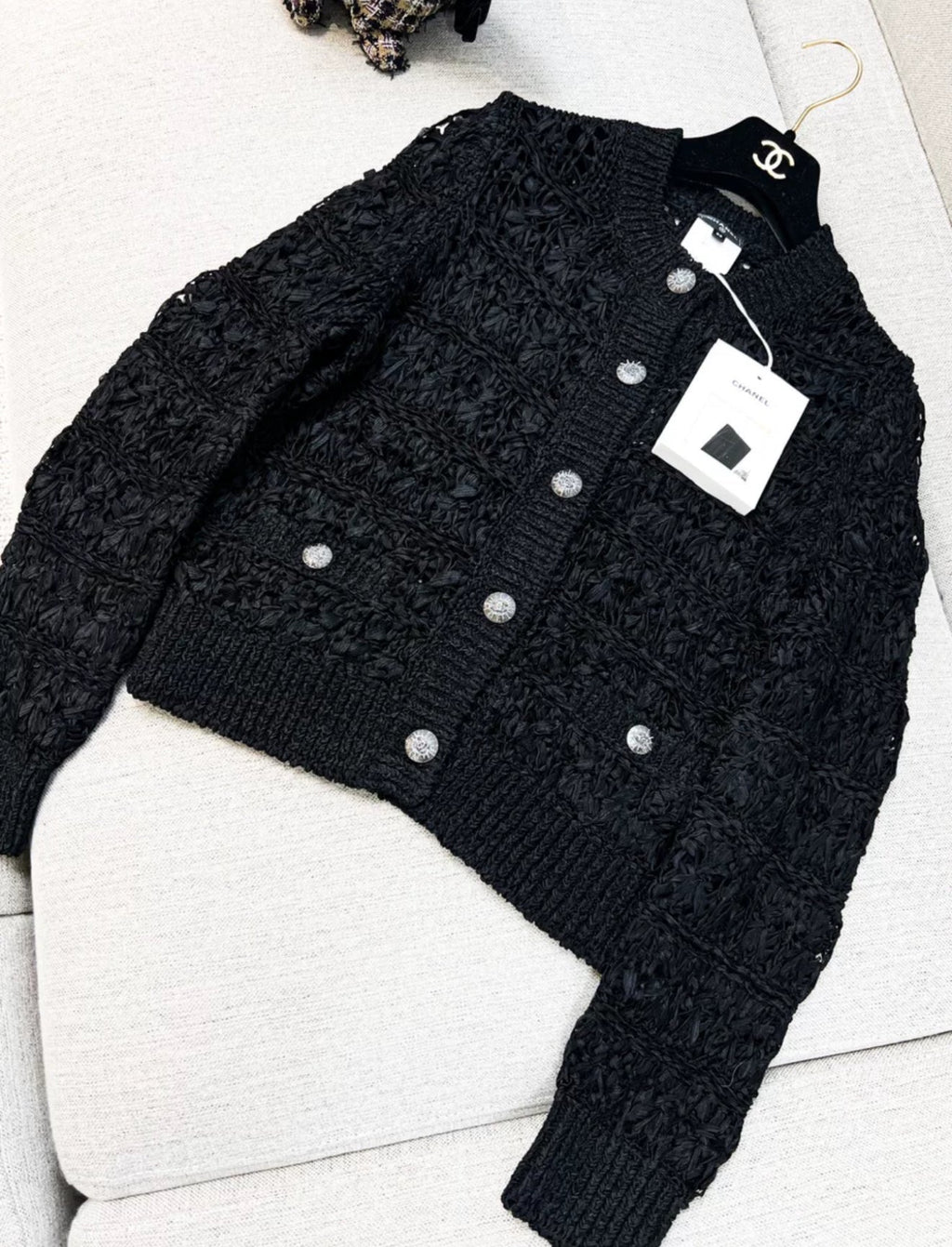 Chanel 24S Black Knitted igan
