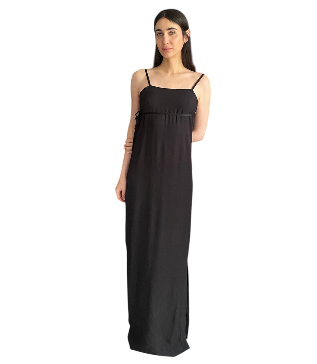 Saint Laurent Black Empire Slip Gown - 40 / 6