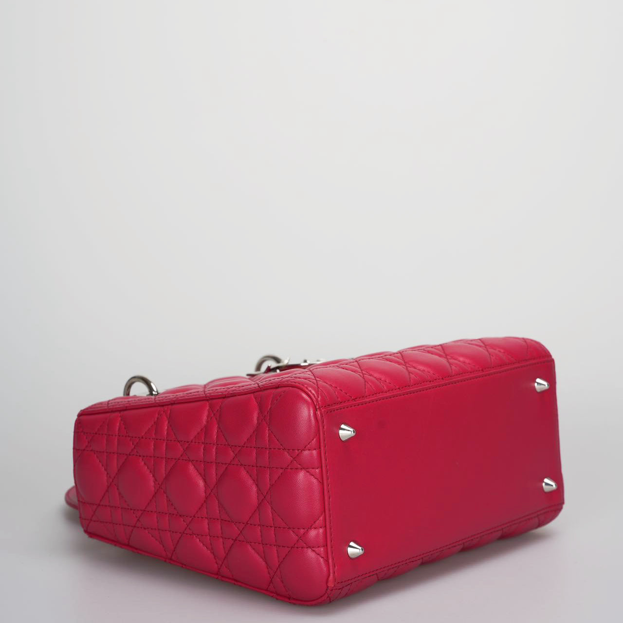 Christian Dior Lady Dior Bag Medium Red Cannage Lambskin Handbag