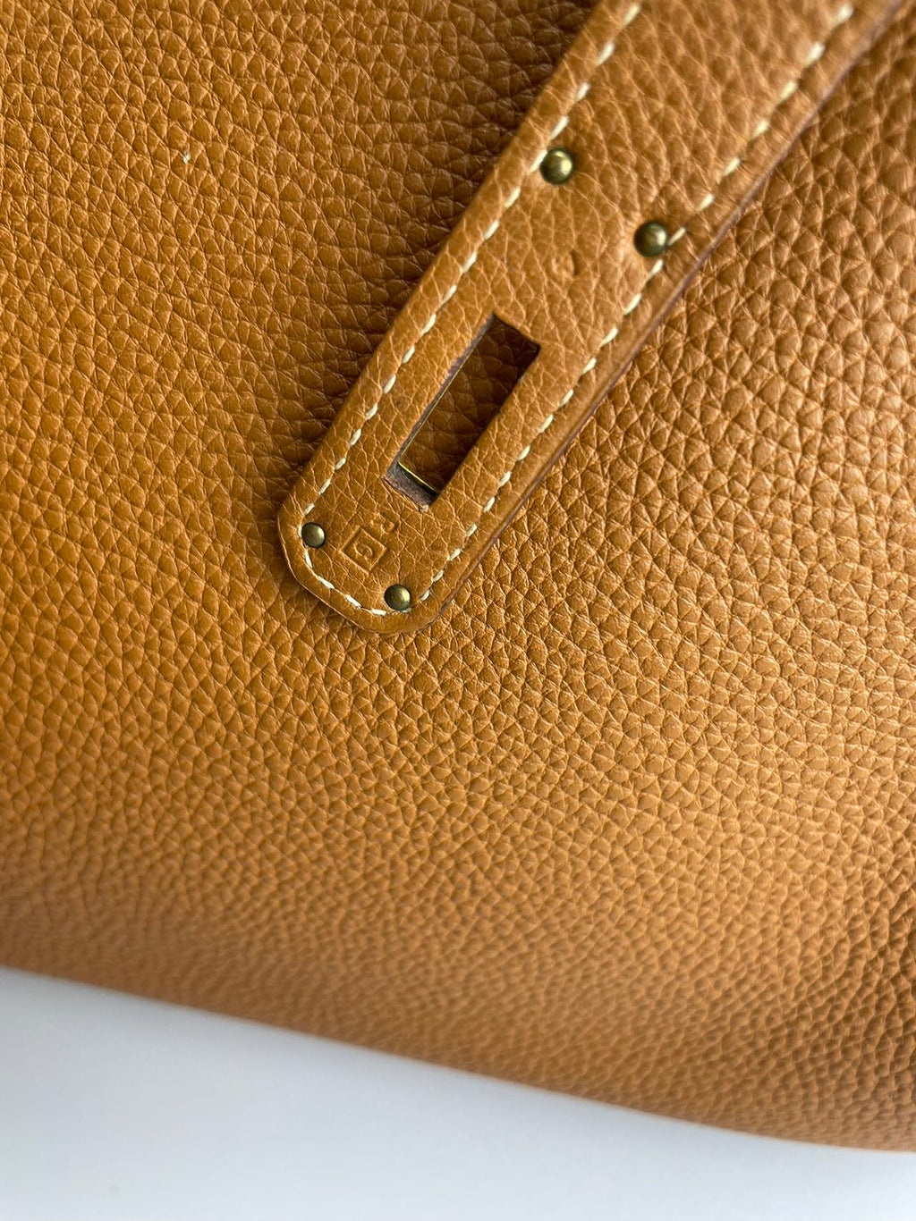 Hermes pre-owned Birkin 35 in gold vintage Togo leather