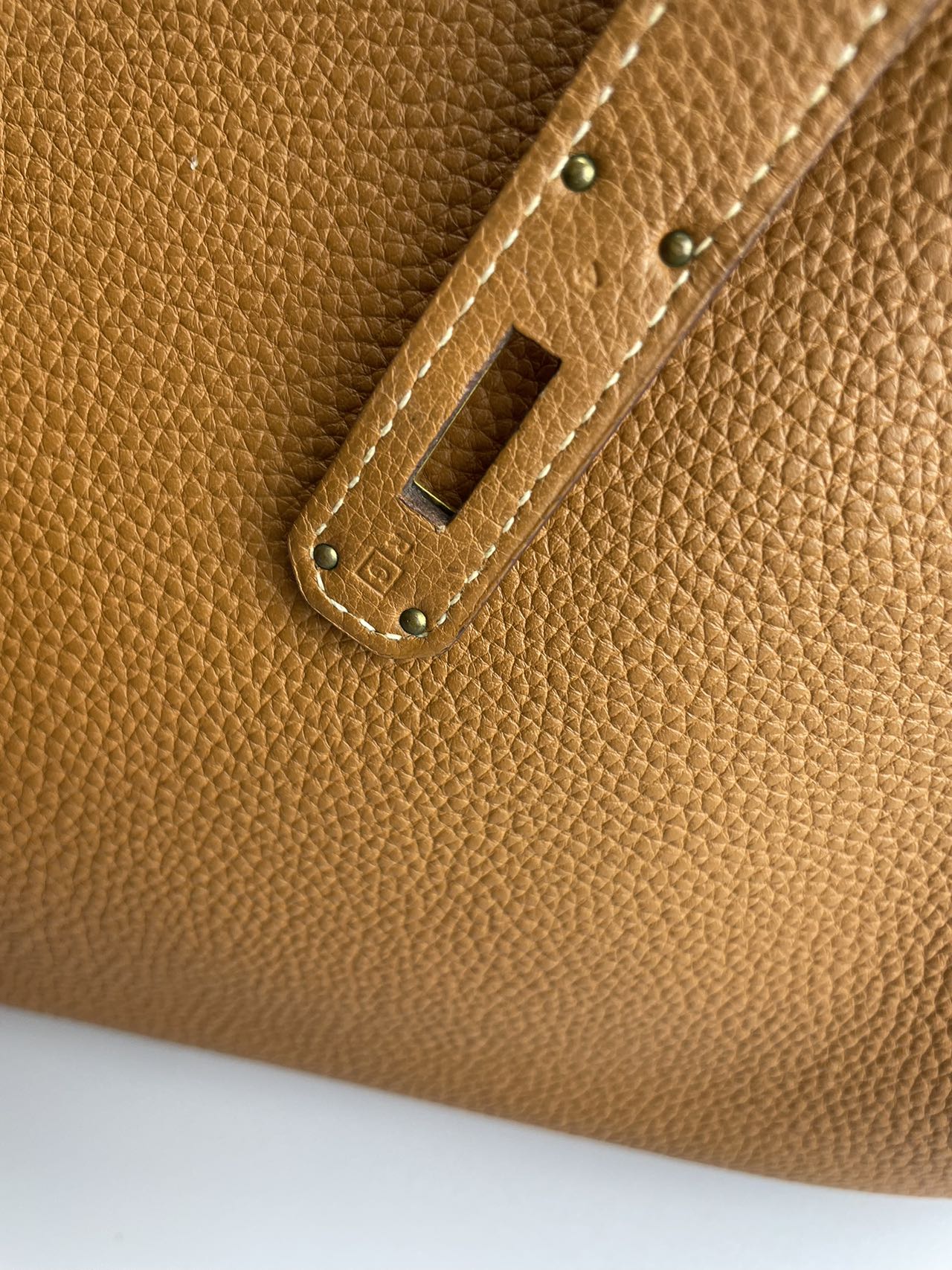 Hermes pre-owned Birkin 35 in gold vintage Togo leather