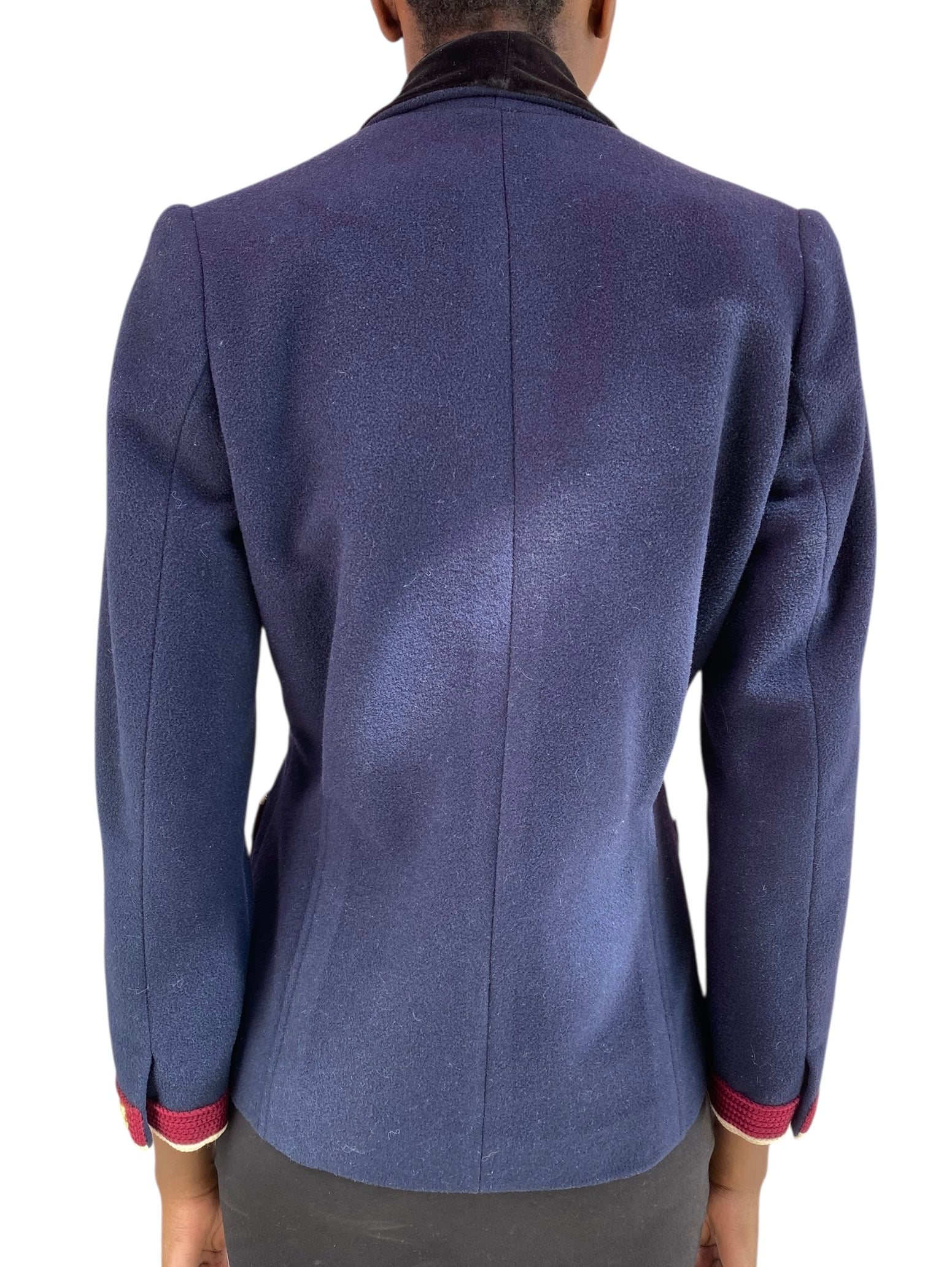 Chanel Vintage Navy Coin Button Double Breasted Jacket - 38 / US 6