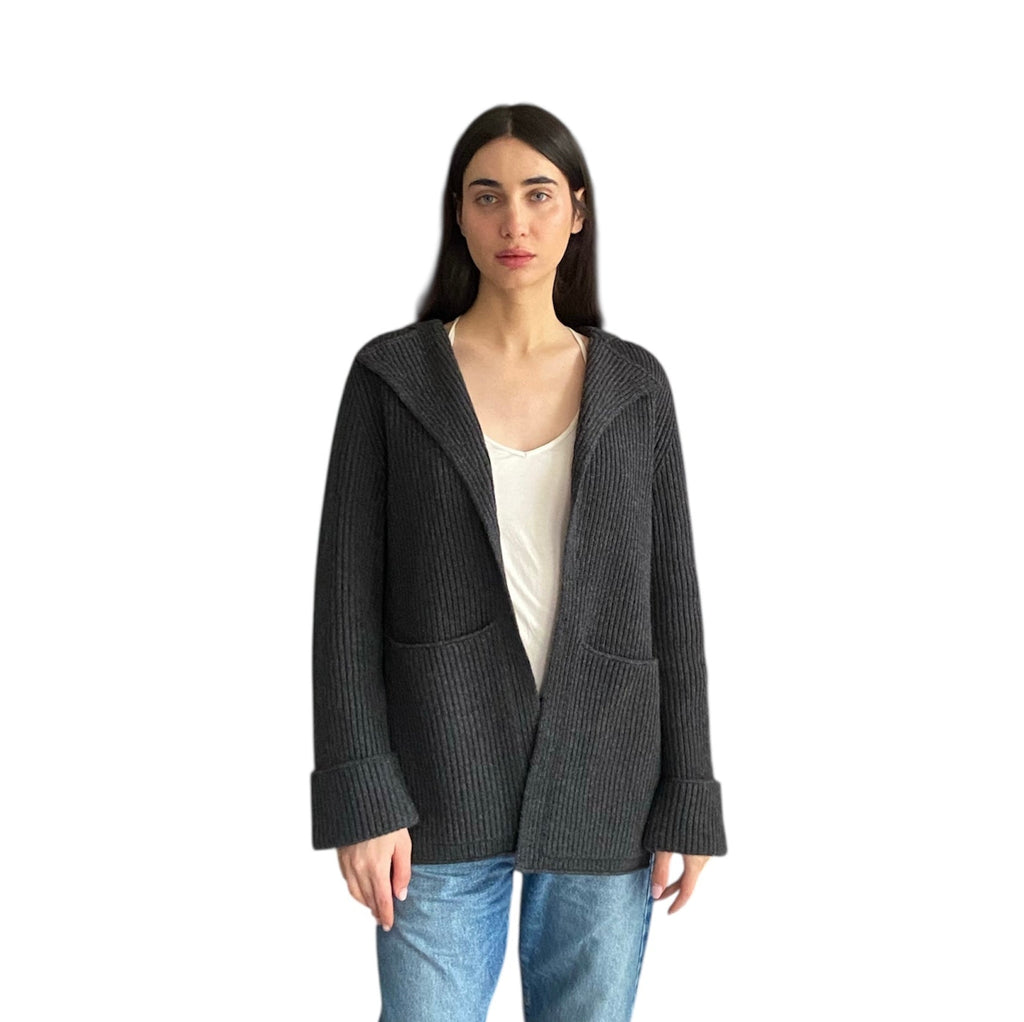 Naked Cashmere Grey Ribbed igan - XS