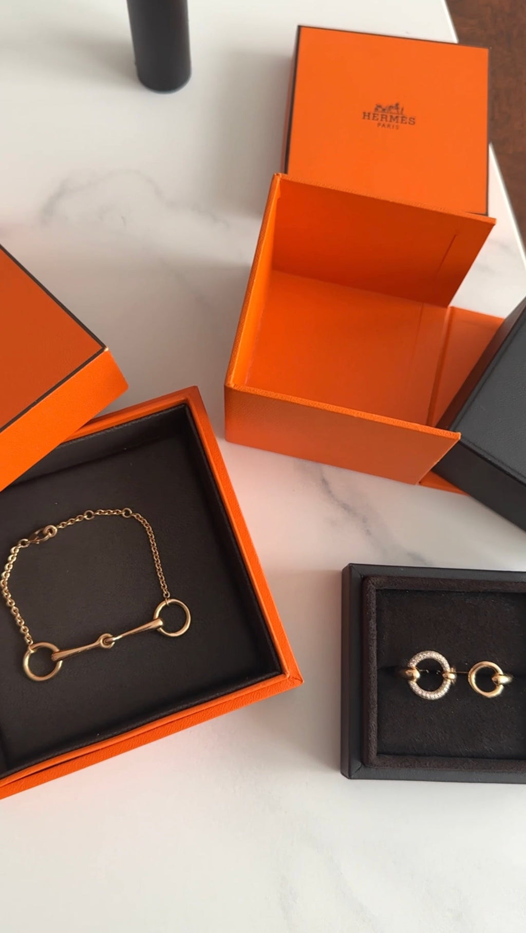 Hermes Filet D’Or 18k Rose Gold Very Small Model - 5.5 - 6.5”