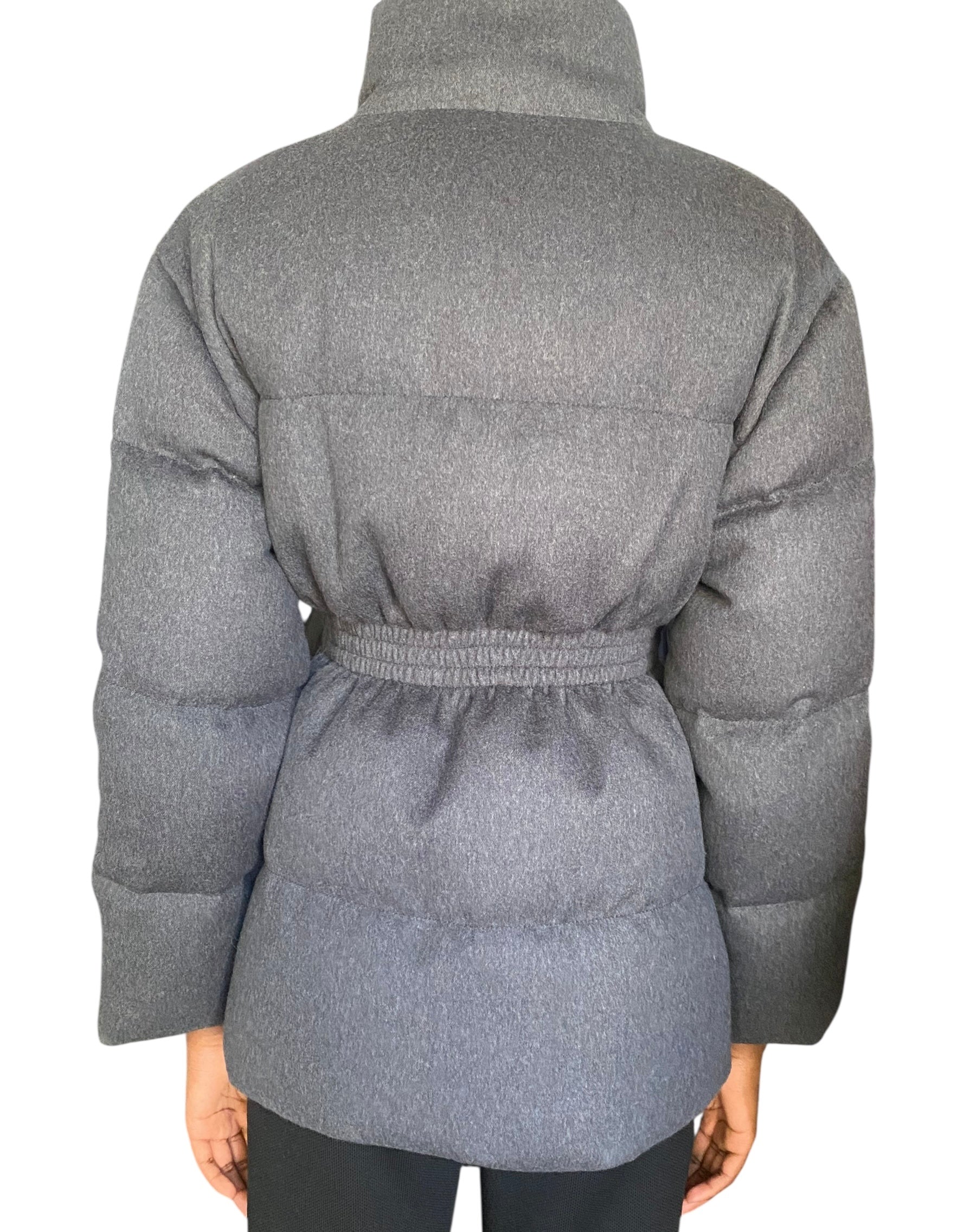 Prada Grey Loden Wool Down Padded Parka - 42 / US 6