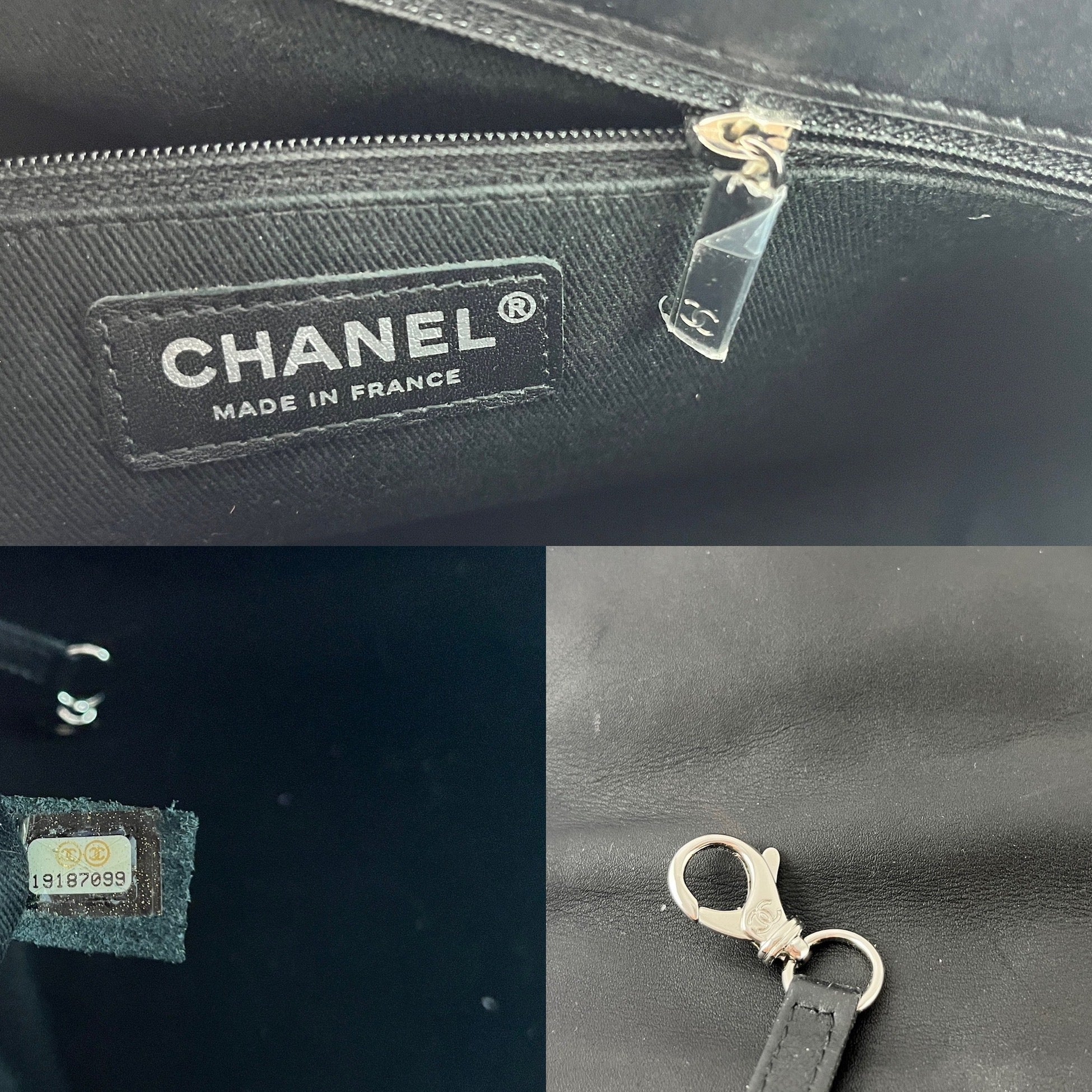 CHANEL Double Stitch Hamptons Black Quilted Calfskin Shopping Tote Bag