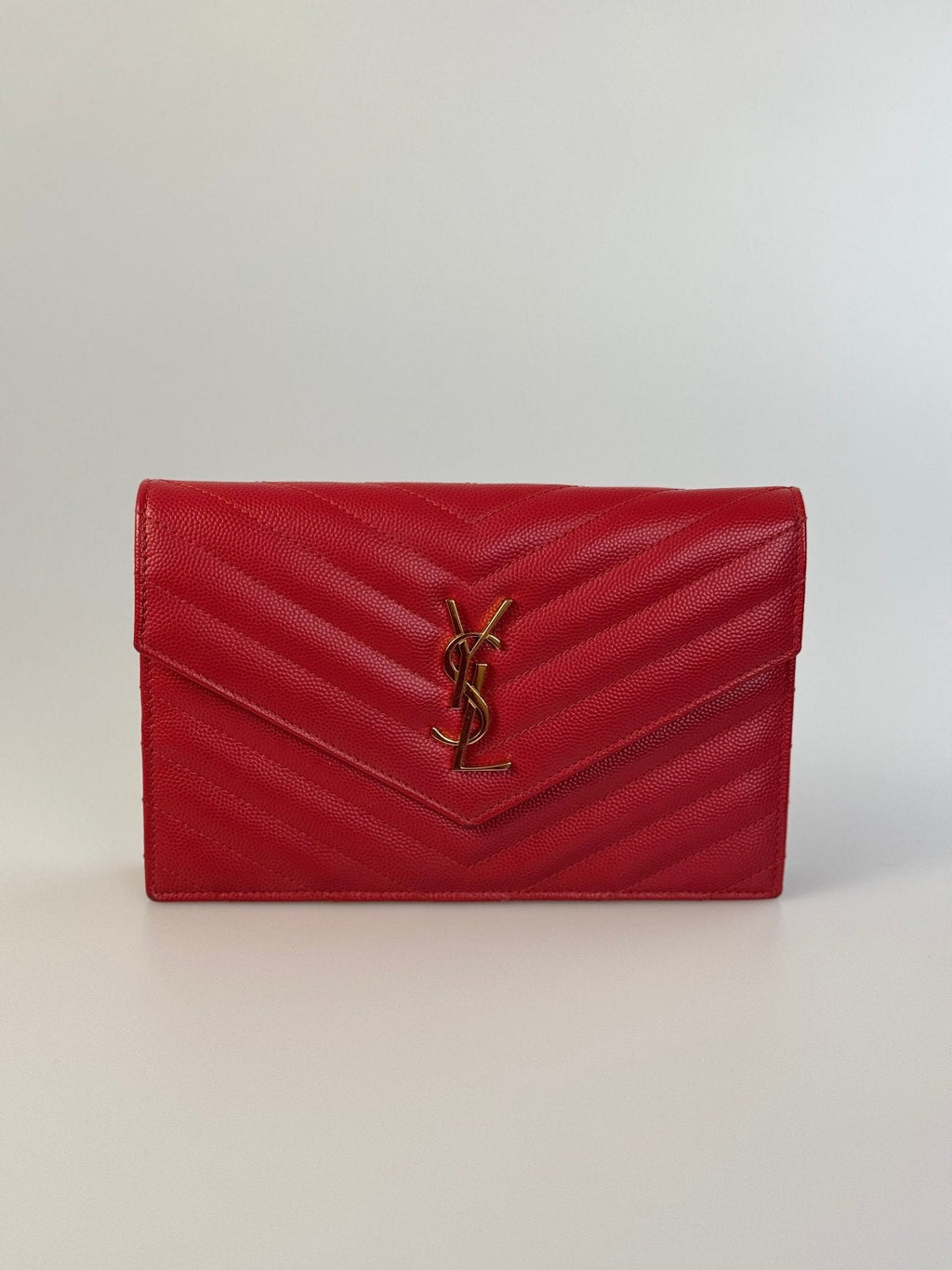 Saint Laurent Cassandre envelope Red Bag