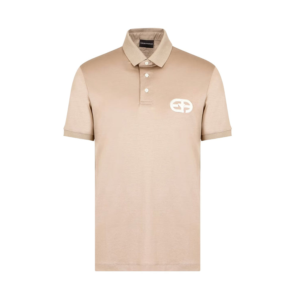 Lyocell-Blend Jersey Polo Shirt With Embossed Ea Logo Embroidery