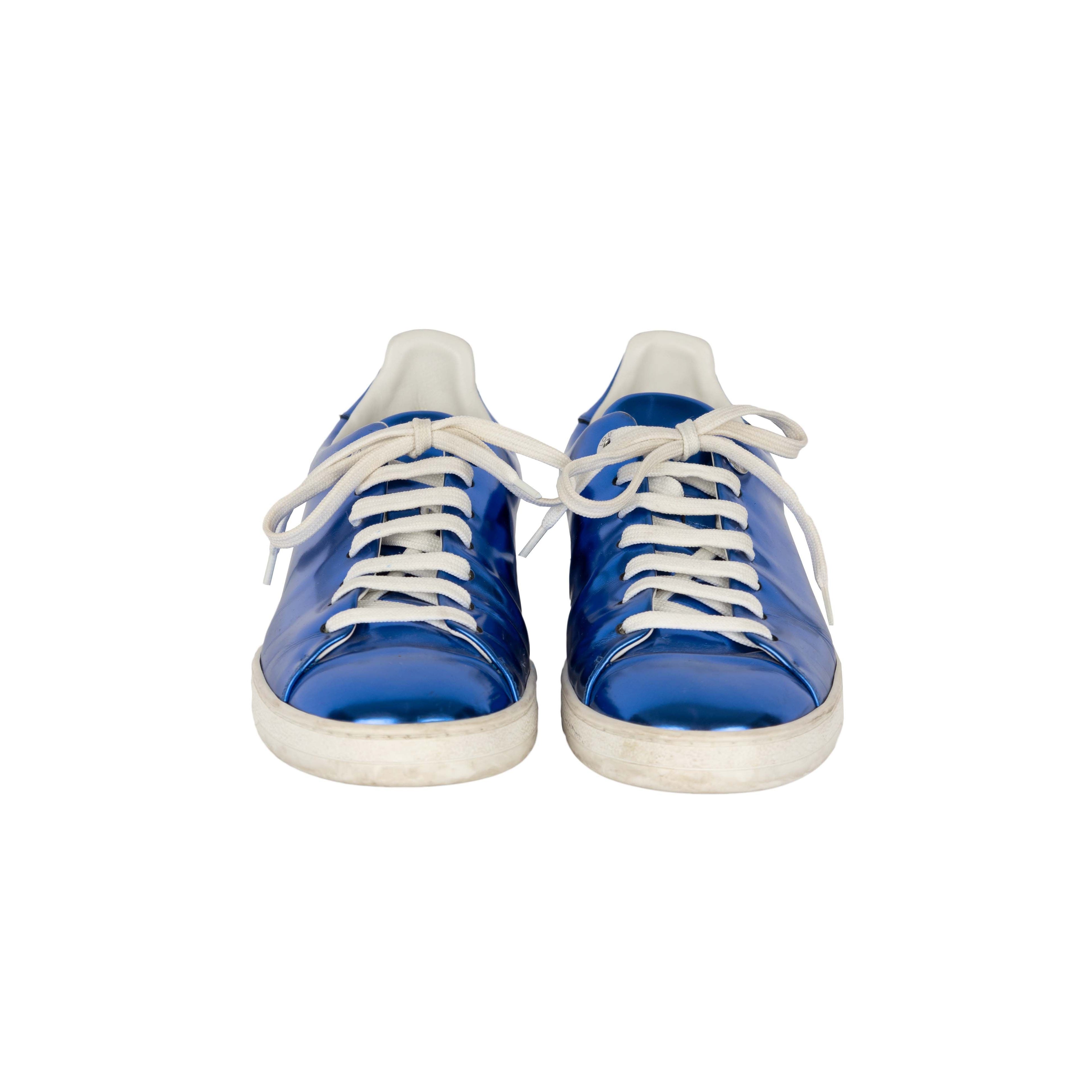 Louis Vuitton Metallic Blue Sneakers
