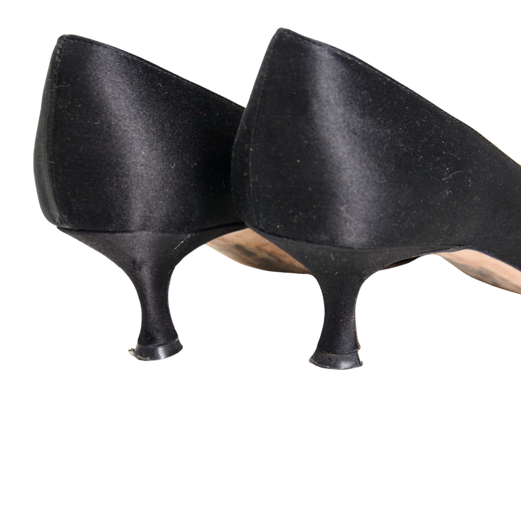 Manolo Blahnik Cyrstal Buckle Heels - Women's 38.5