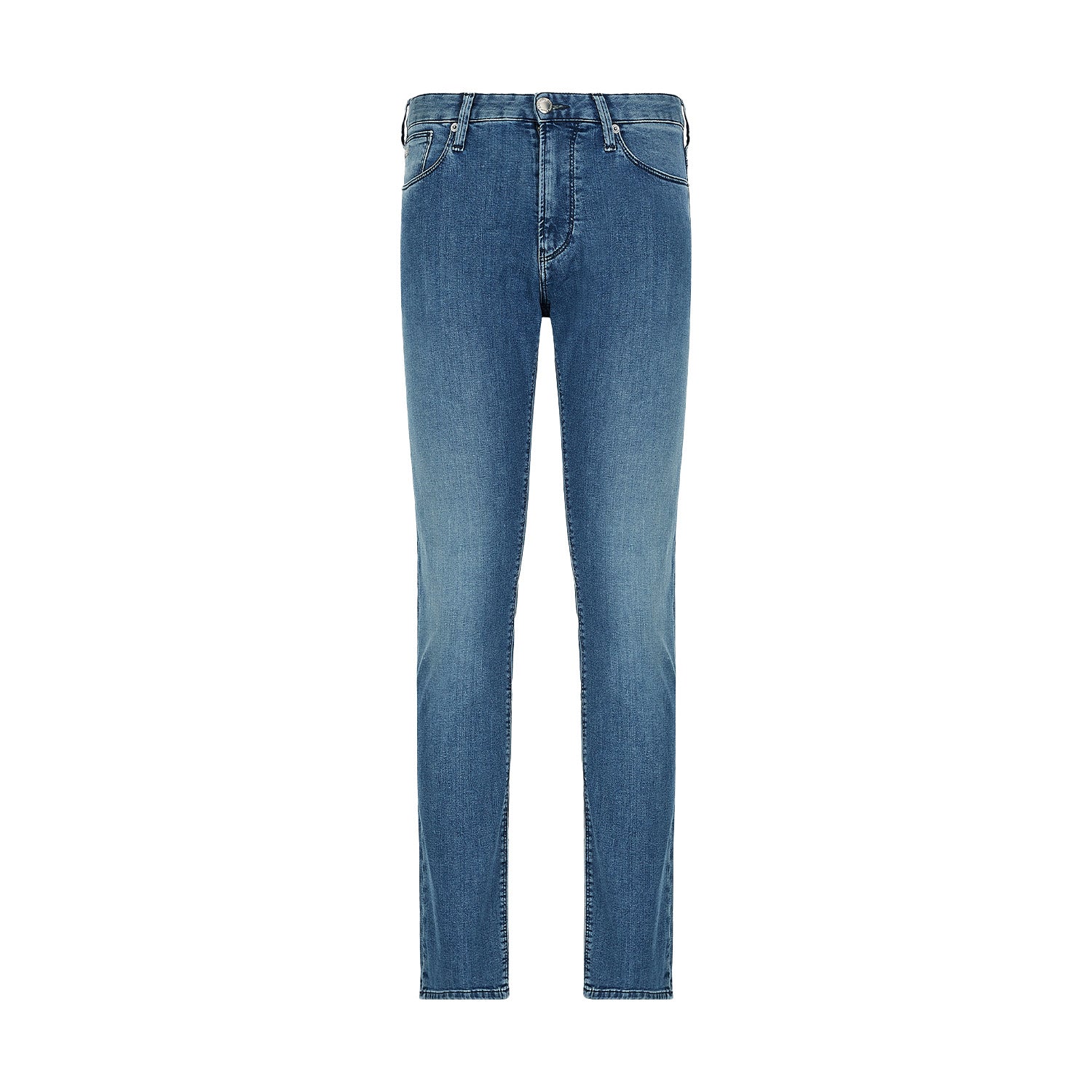 J75 Slim-Fit, Stone-Washed Denim Jeans With Fleece Lining