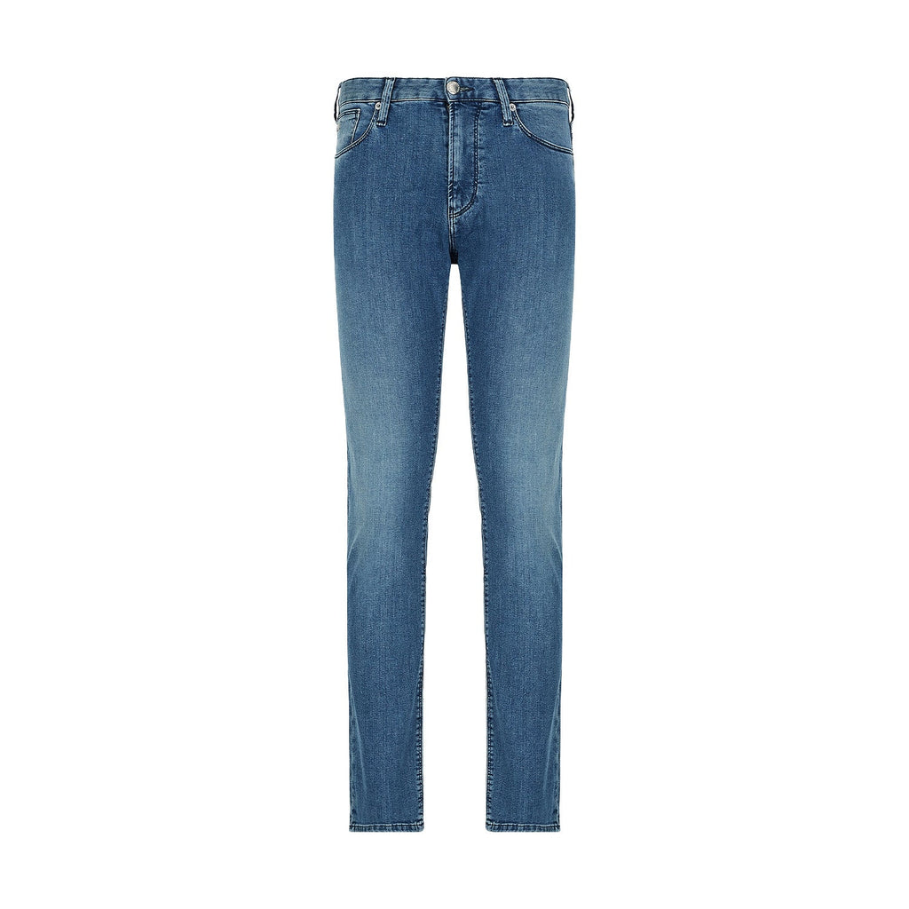 J75 Slim-Fit, Stone-Washed Denim Jeans With Fleece Lining
