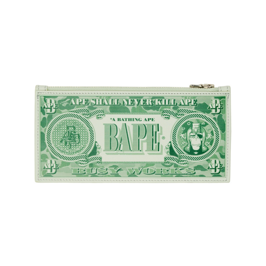 Bape 'Banknote' Zip Pouch