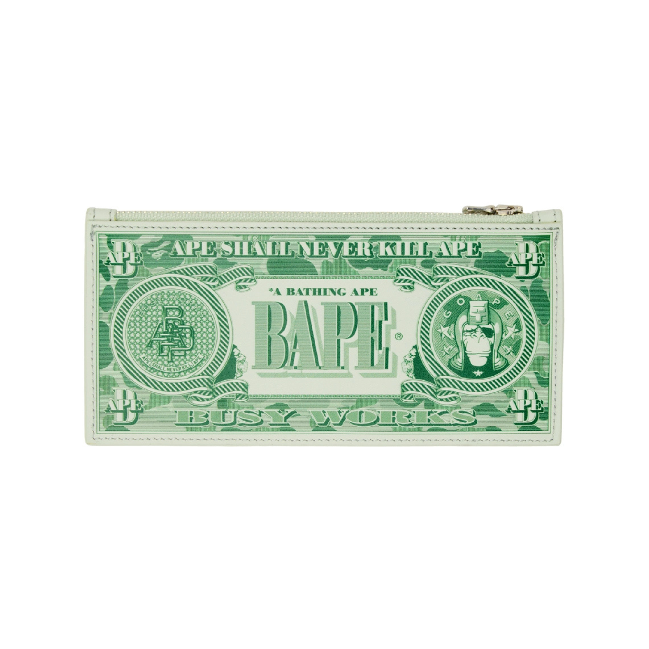 Bape 'Banknote' Zip Pouch