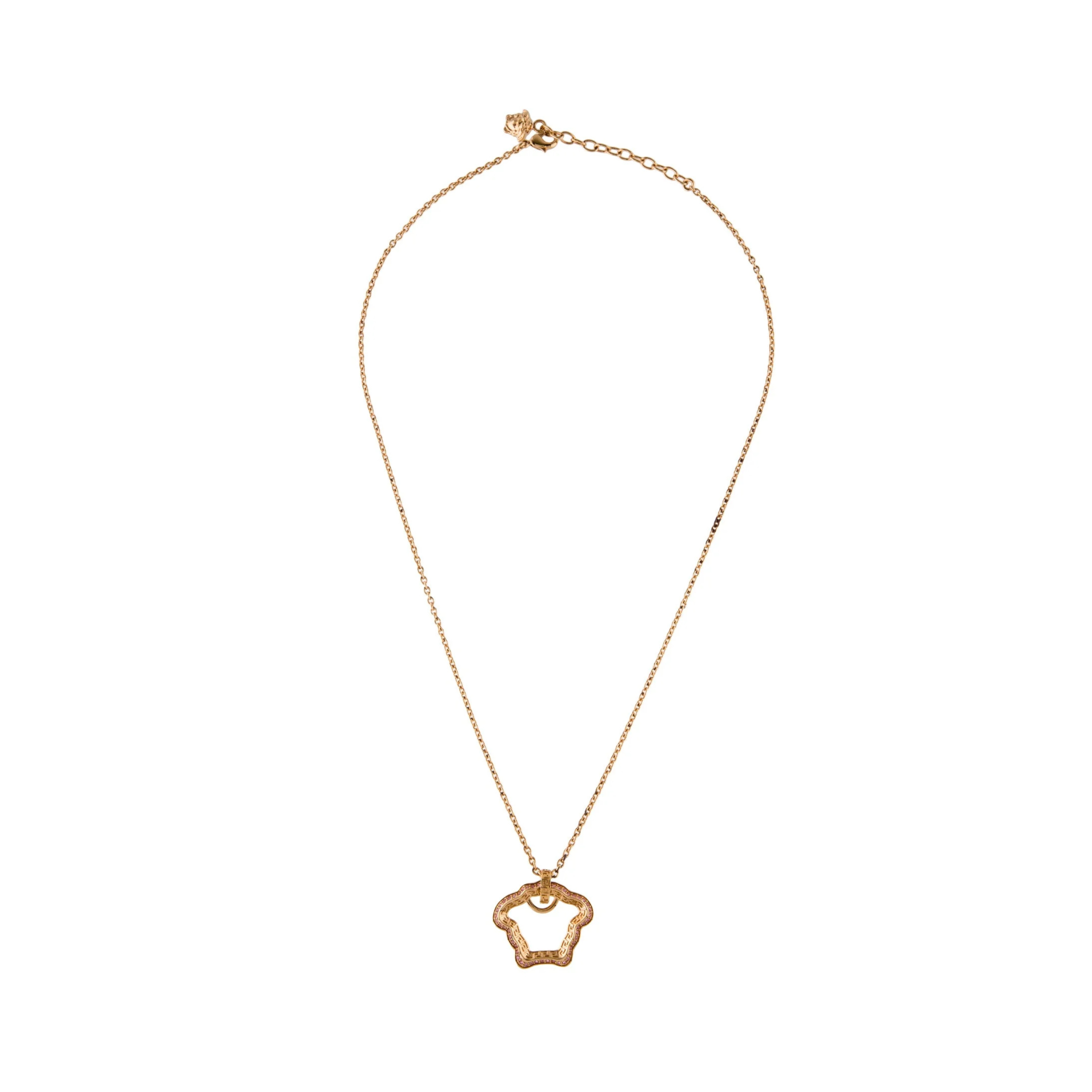 Versace 'La Medusa' Curved Pendant Necklace
