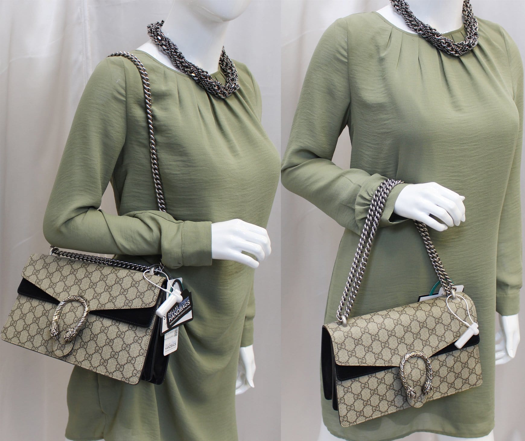 GUCCI Dionysus Small GG Supreme Canvas Shoulder Bag 400249