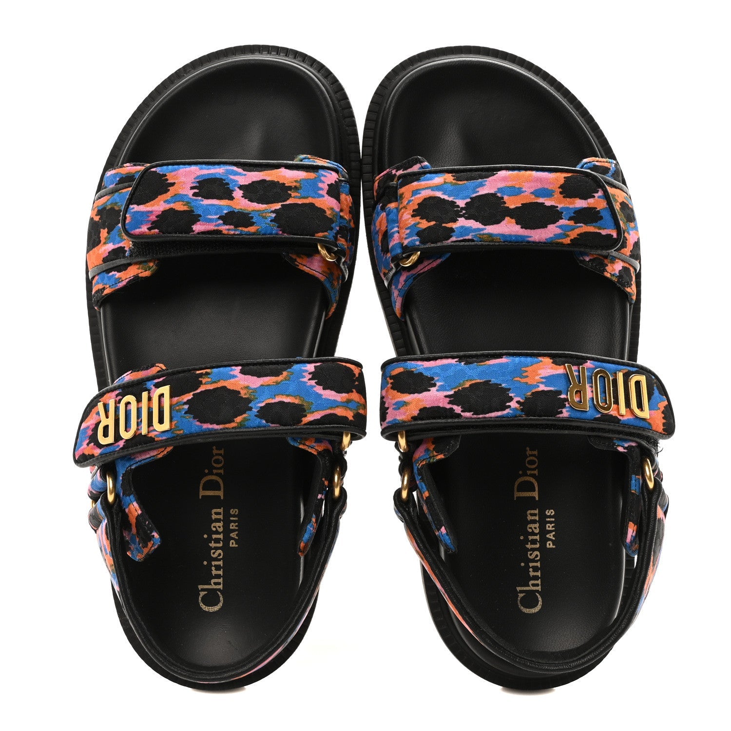Technical Fabric Mizza Print Dioract Sandals 36 Multicolor