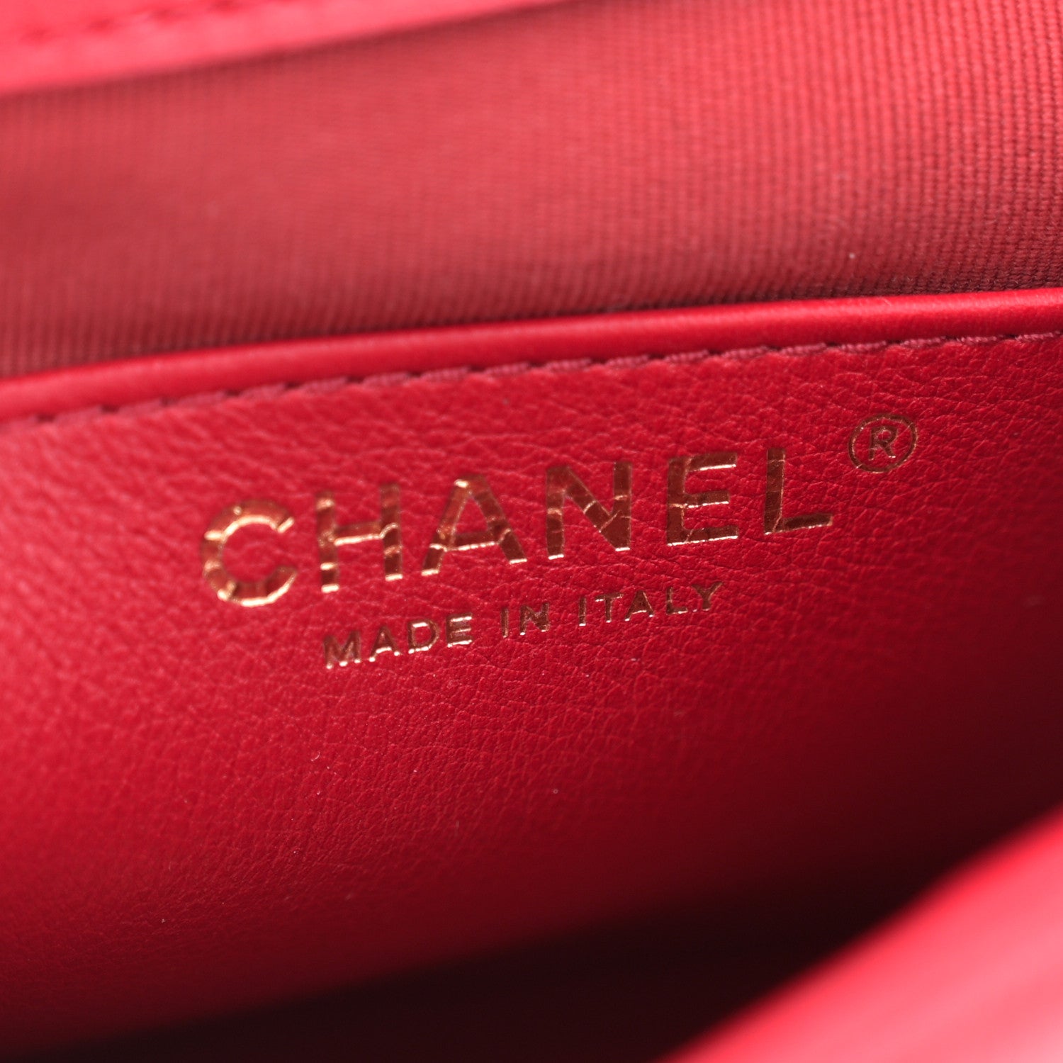 Calfskin Quilted Small Charms Backpack Red