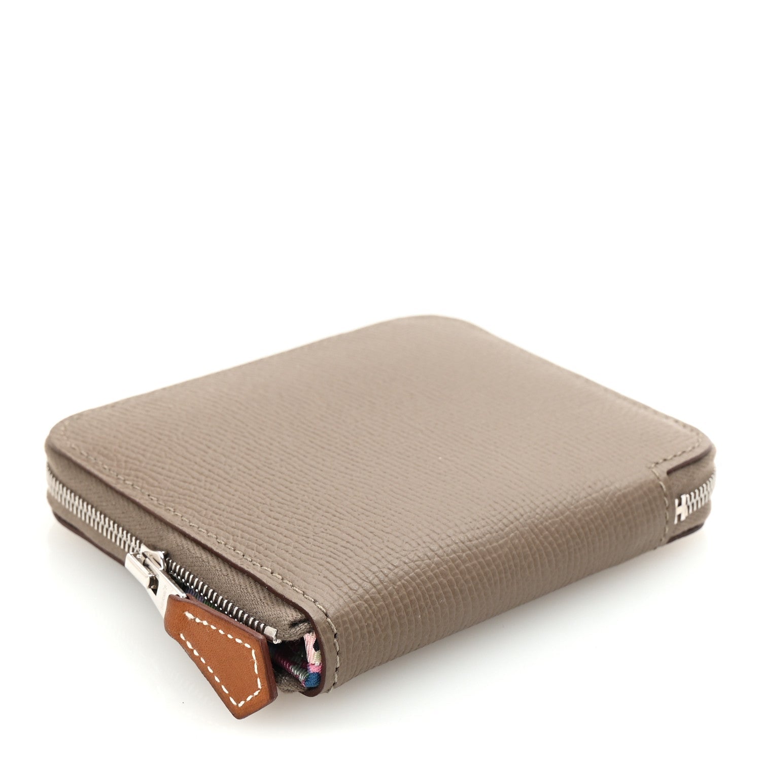 Epsom Silk'in Compact Wallet Etoupe Cassis Vert Fizz