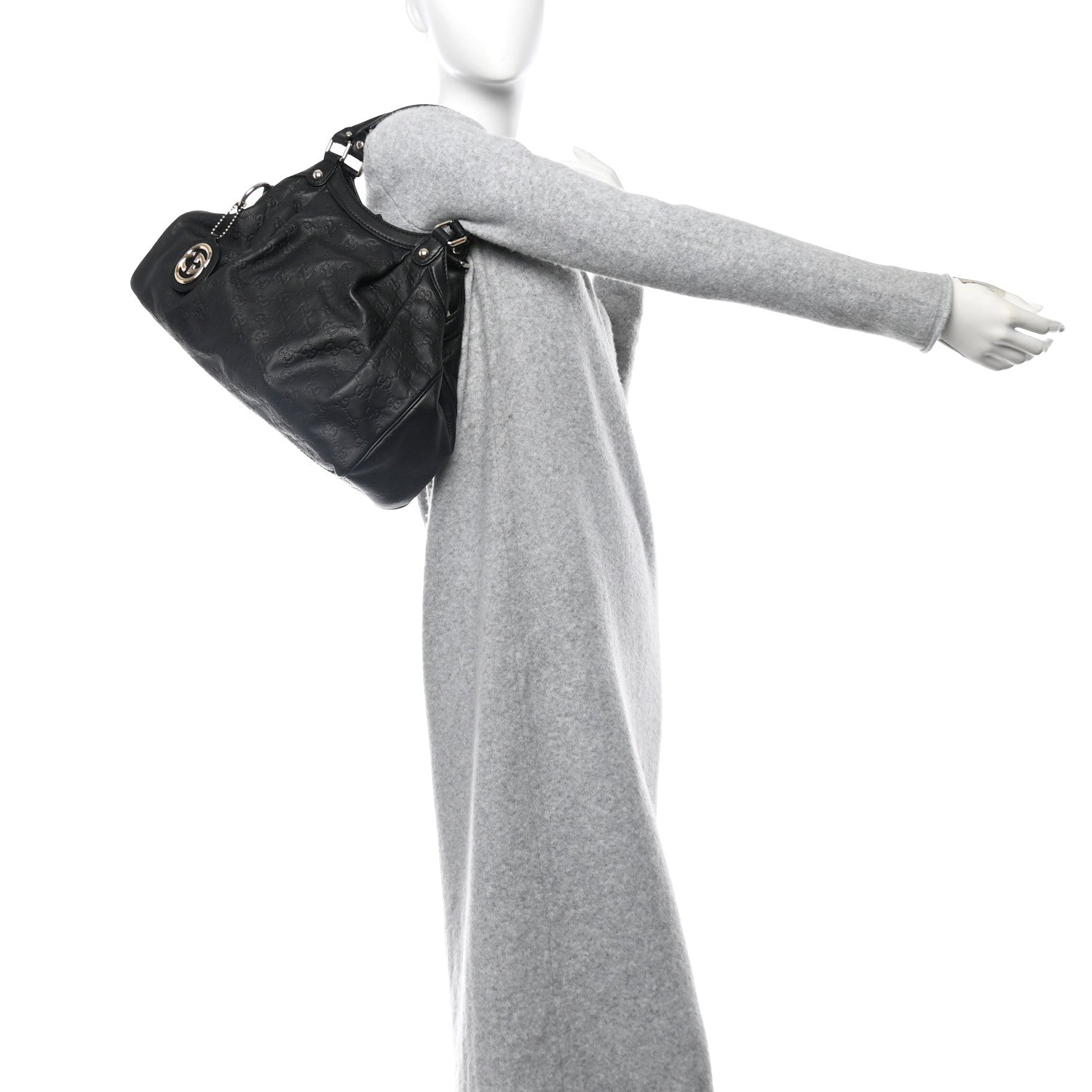 Guccissima Medium Sukey Tote Black