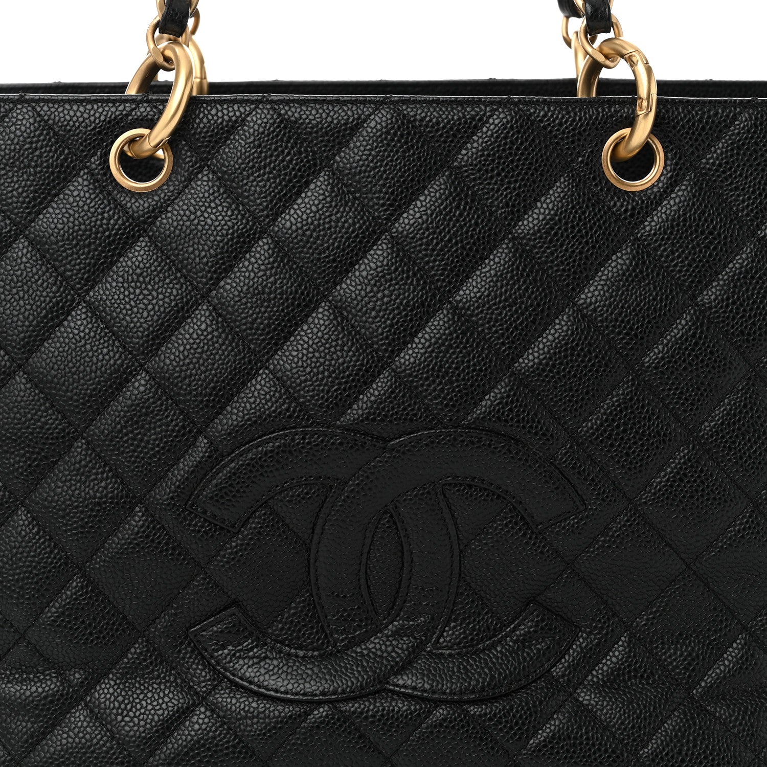 Caviar Quilted Grand Timeless Tote GTT Black