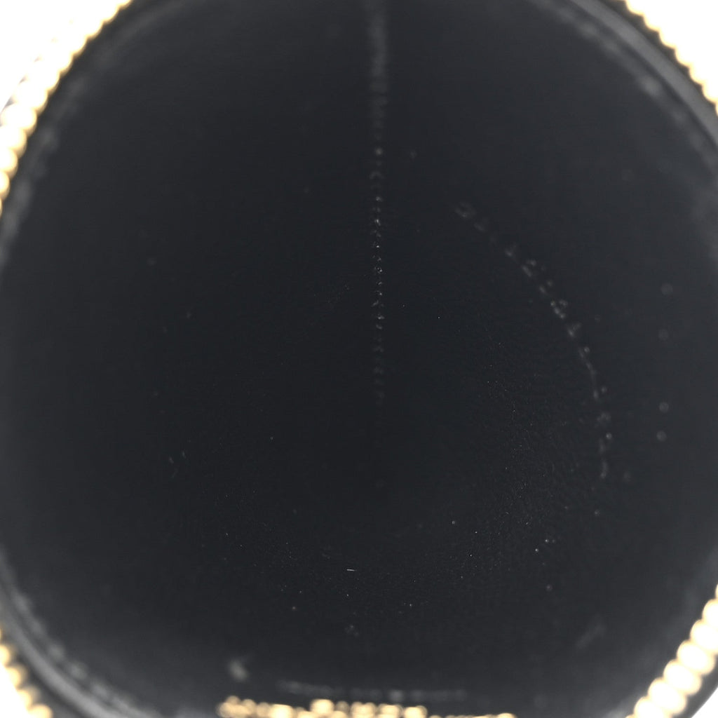 Lambskin Quilted Cone on Chain Black
