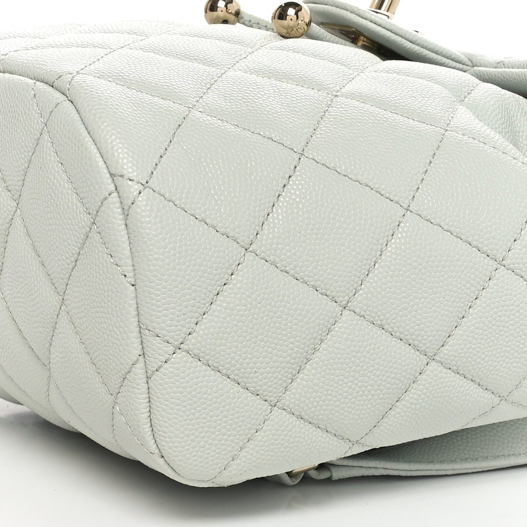Caviar Quilted Mini Urban Spirit Backpack Light Blue