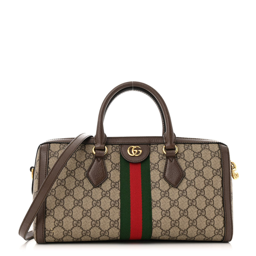 GG Supreme Monogram Web Medium Ophidia Boston  Beige Ebony New Acero