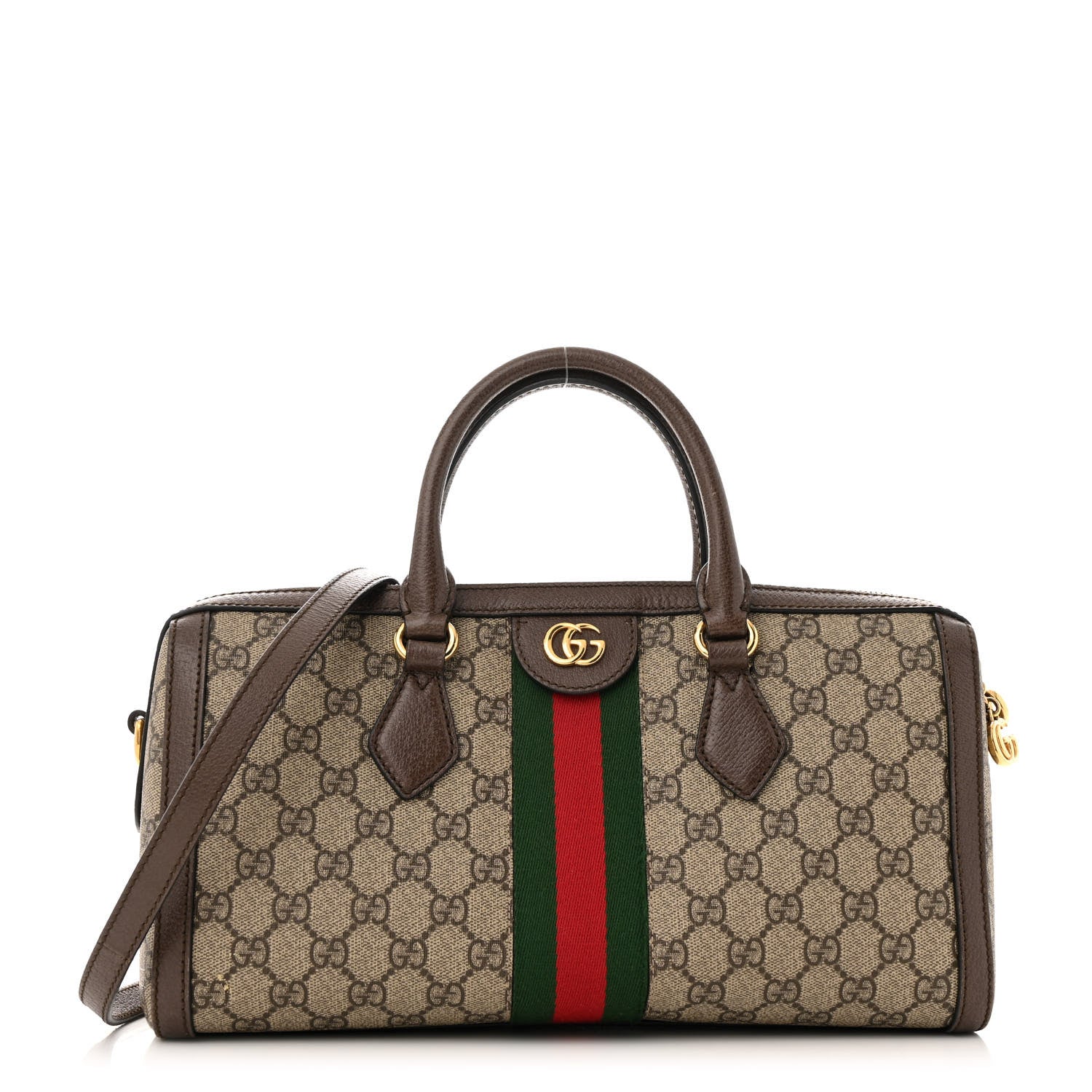 GG Supreme Monogram Web Medium Ophidia Boston  Beige Ebony New Acero