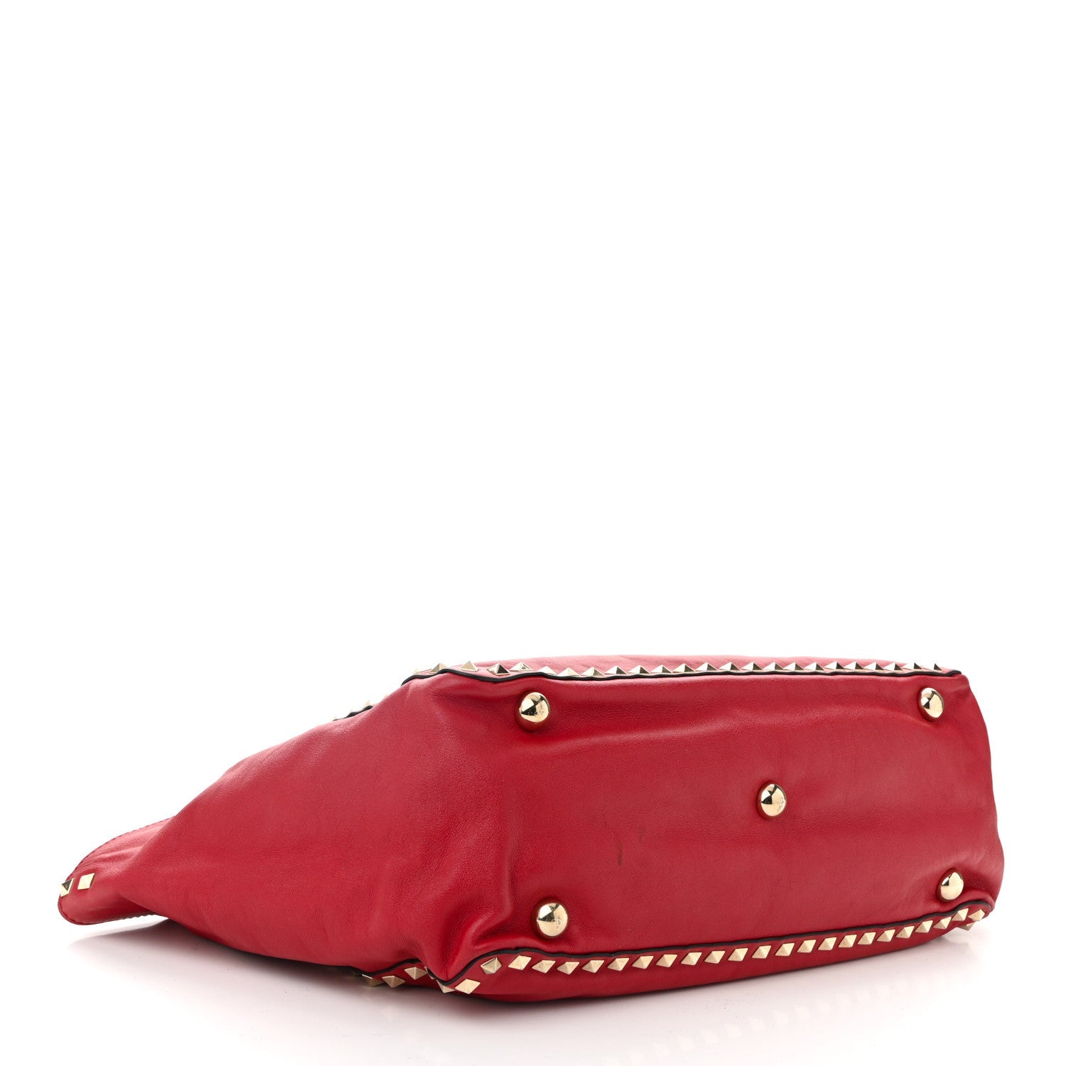 Vitello Medium Rockstud Tote Rosso Valentino