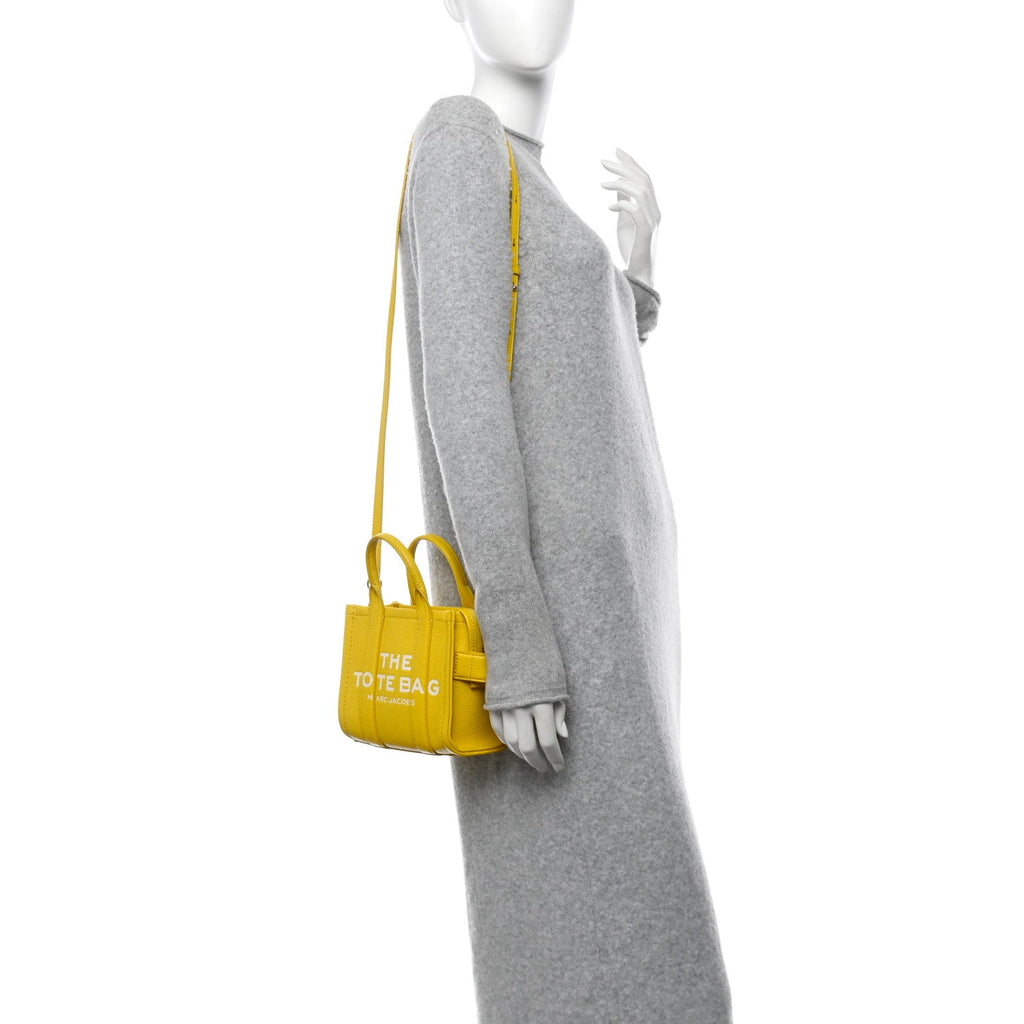 Grained Calfskin Mini The Tote Bag Yellow
