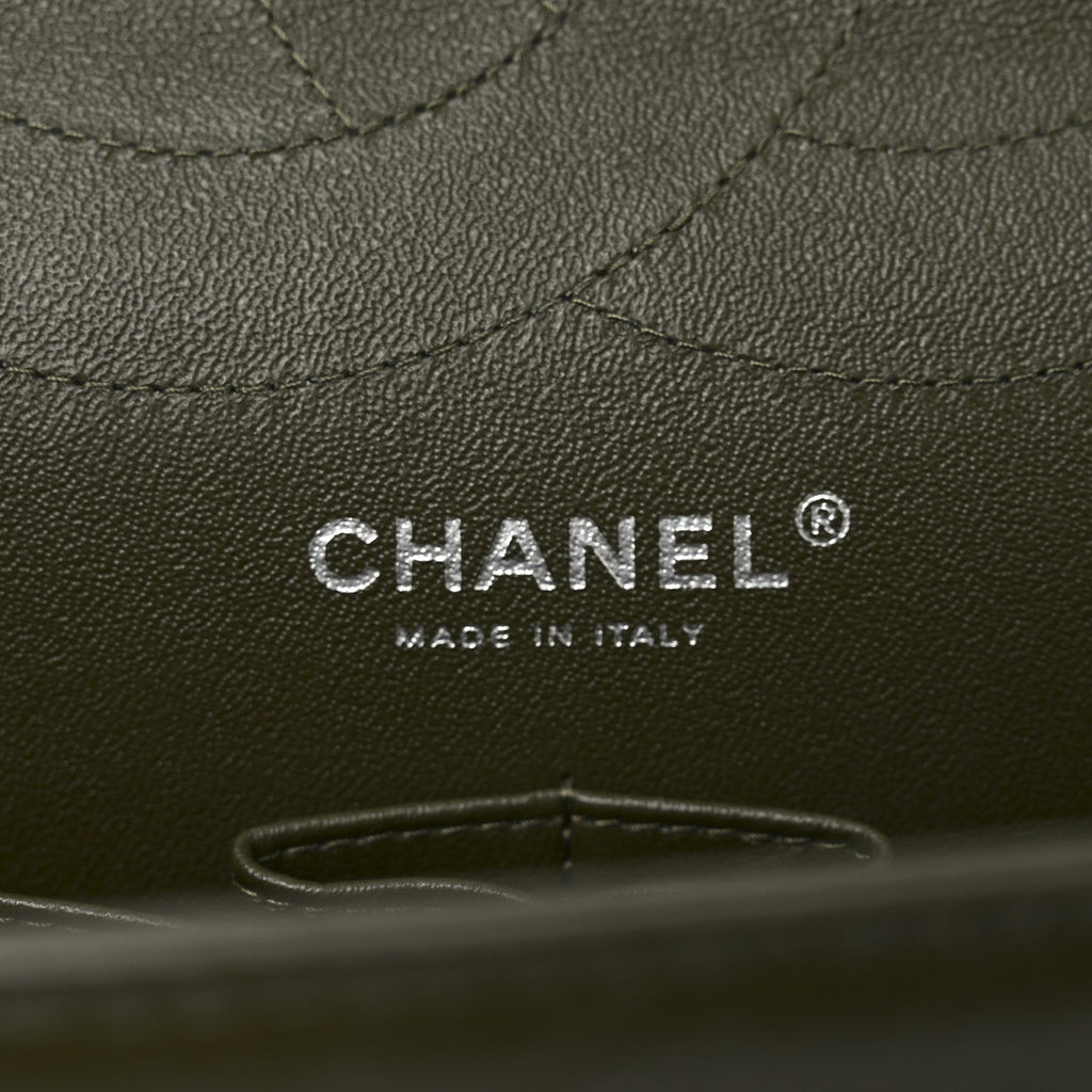Aged Calfskin Quilted 2.55 Reissue 227 Flap Dark Green