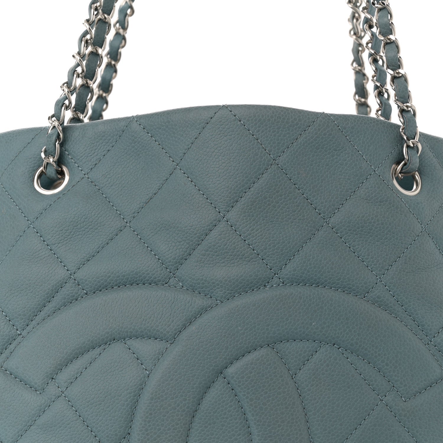 Caviar Quilted Timeless CC Tote Blue