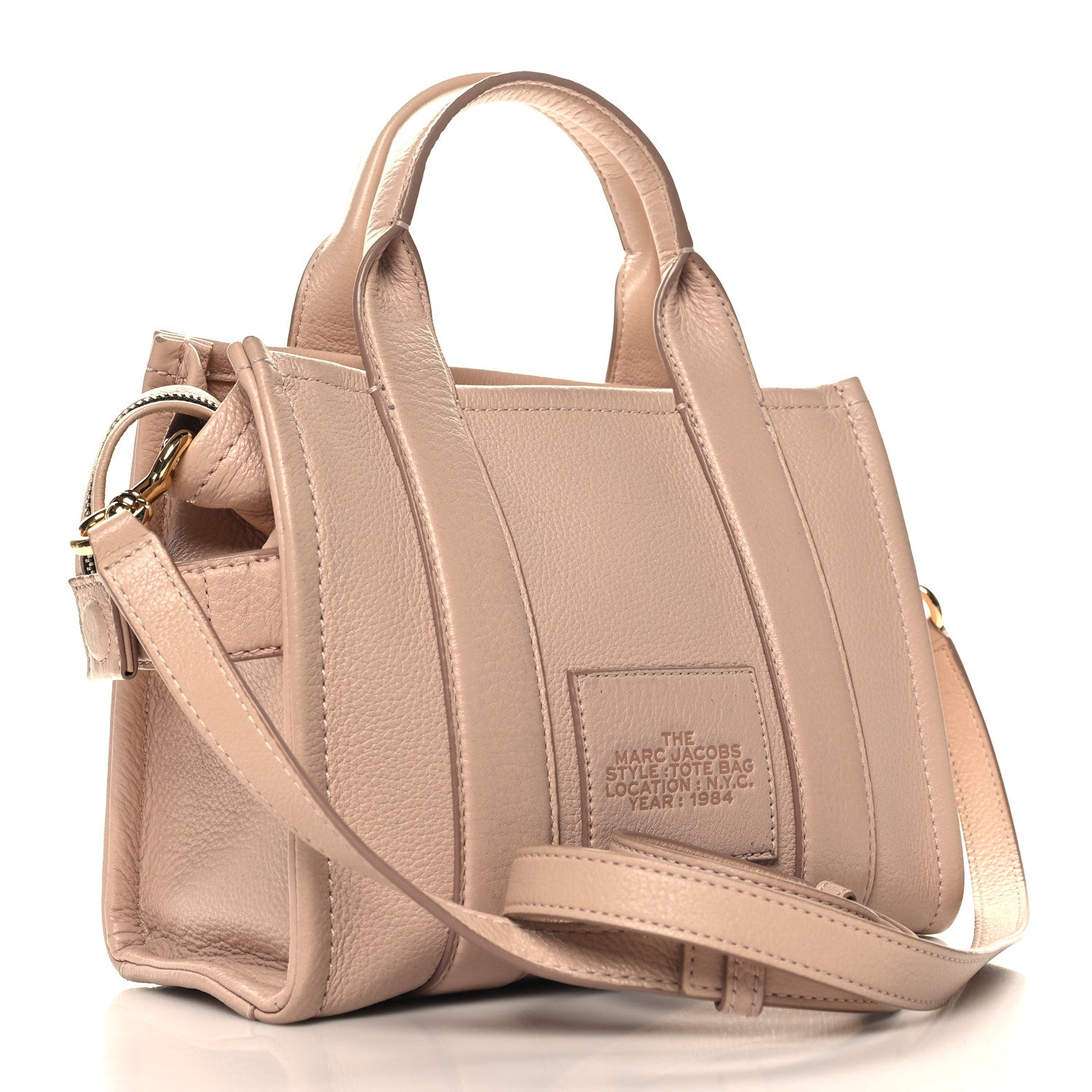 Grained Calfskin Small The Tote Bag Rose Dust
