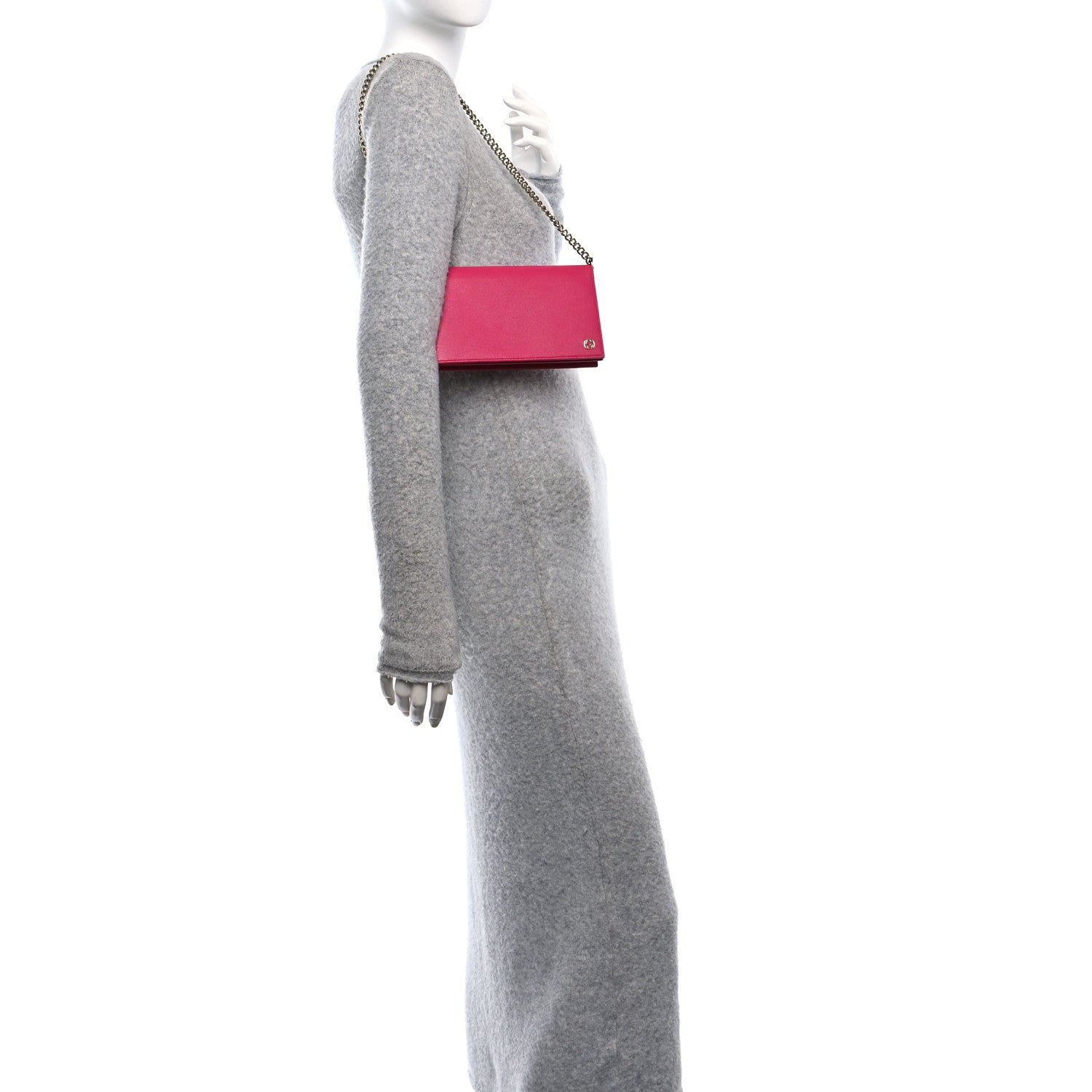 Textured Calfskin Medium Betty Chain Wallet Blossom