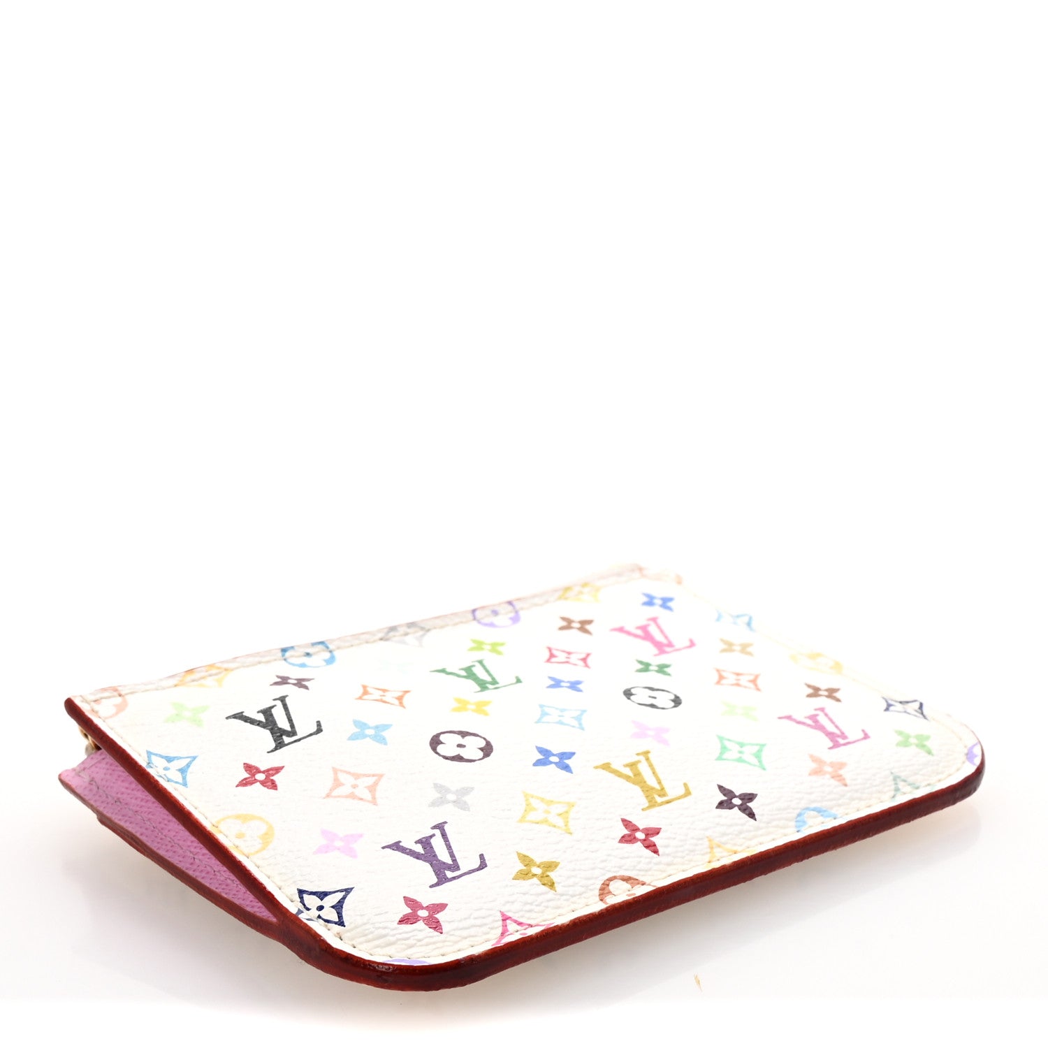 Monogram Multicolor Key Pouch White Litchi