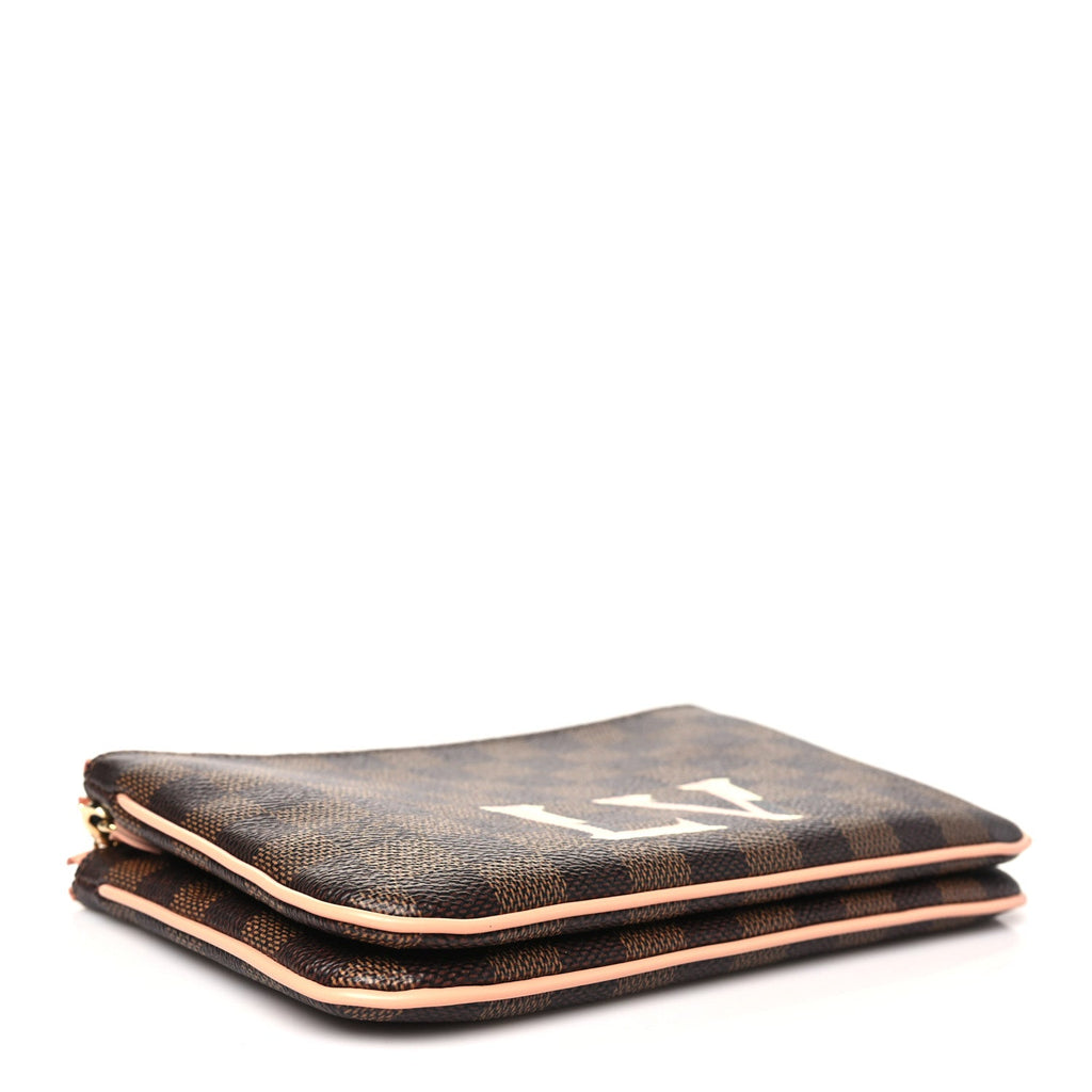 Damier Ebene Double Zip Pochette