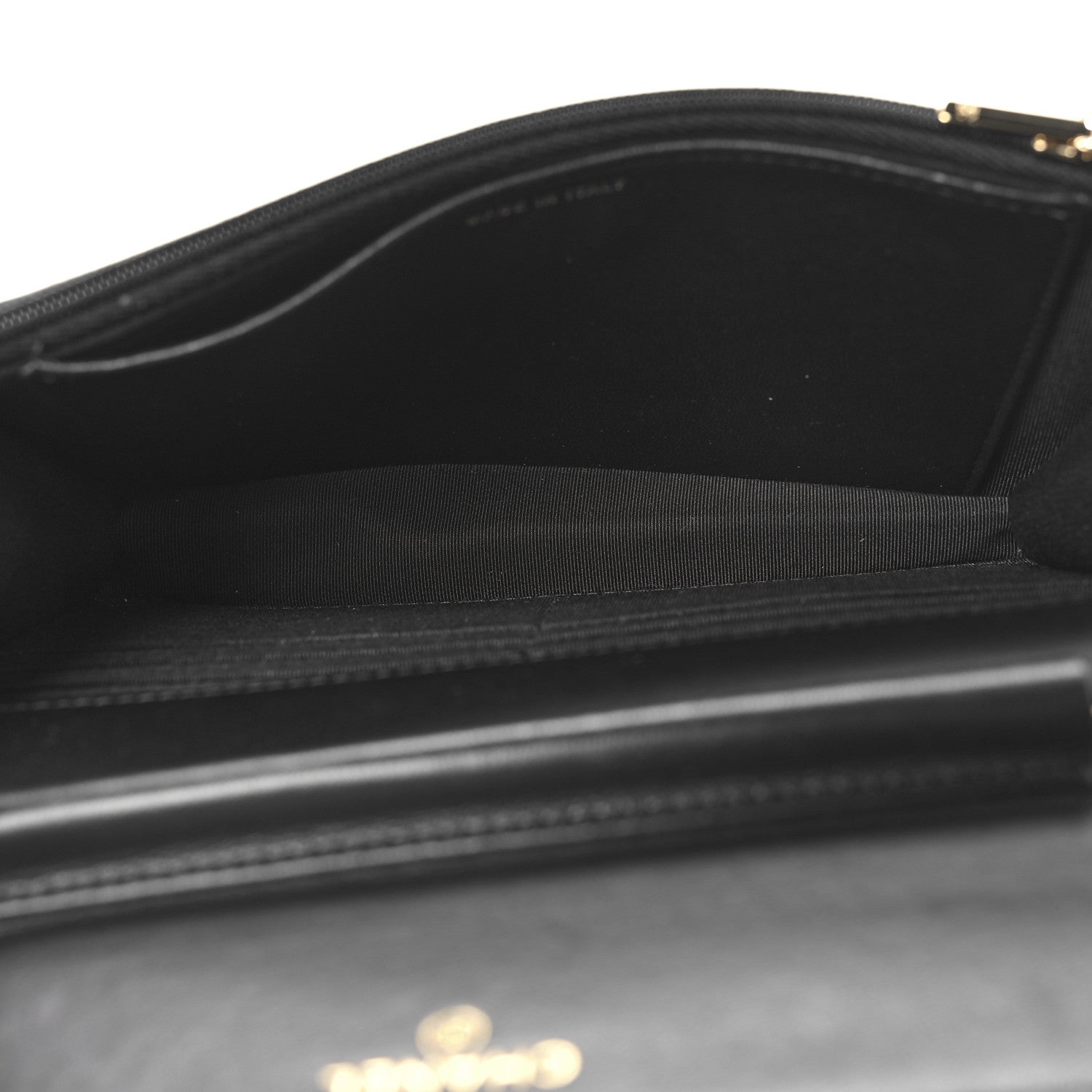 Lambskin Quilted Wallet On Chain WOC White Black