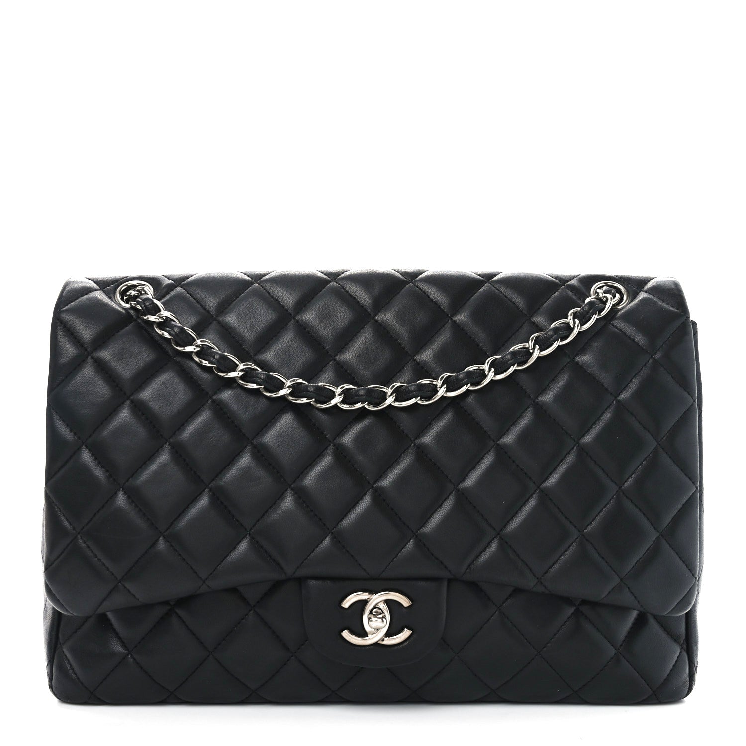Caviar Quilted Maxi Single Flap Black